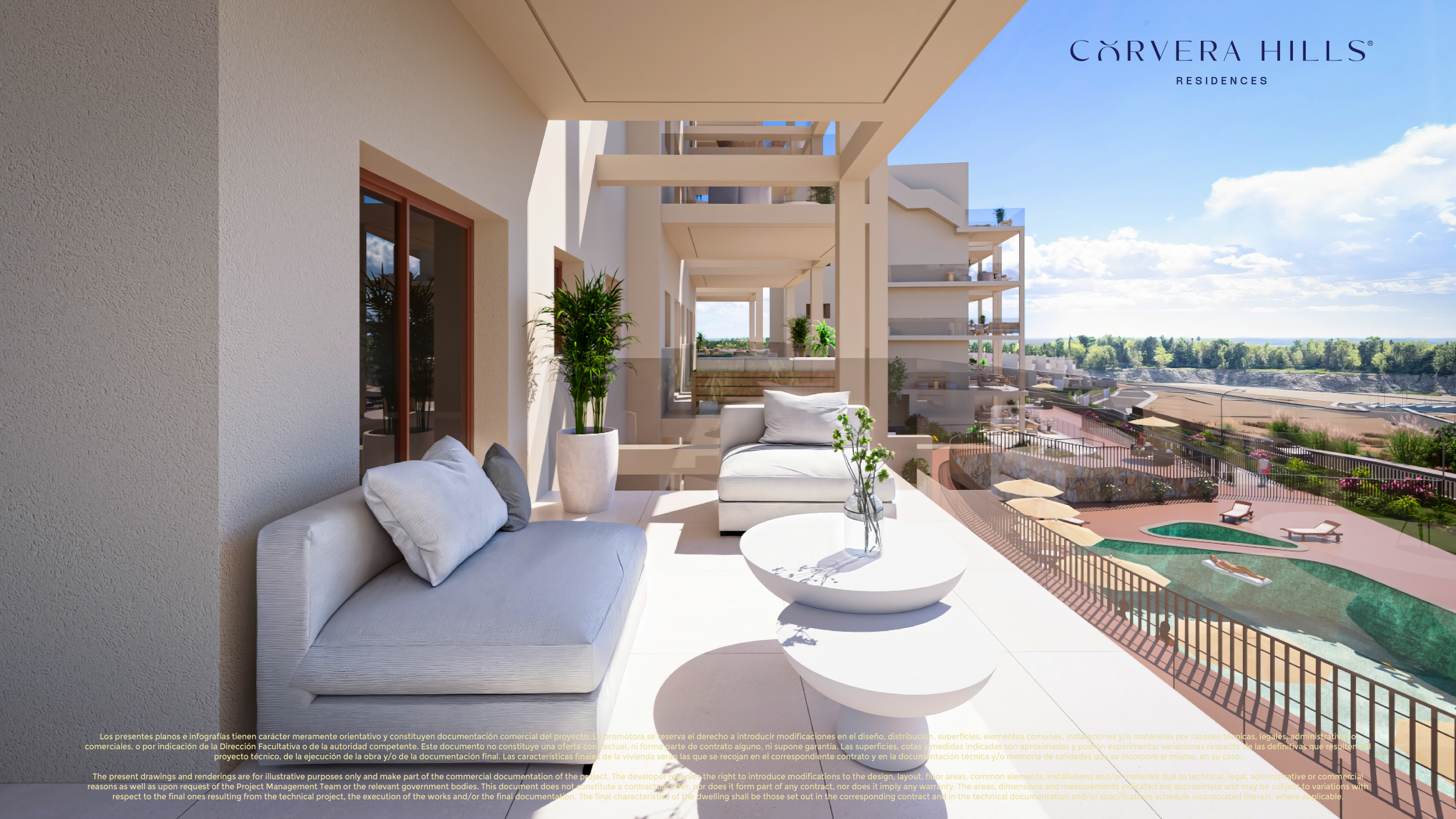 New Build Penthouse Apartments with Communal Pool in Corvera Hills Resort