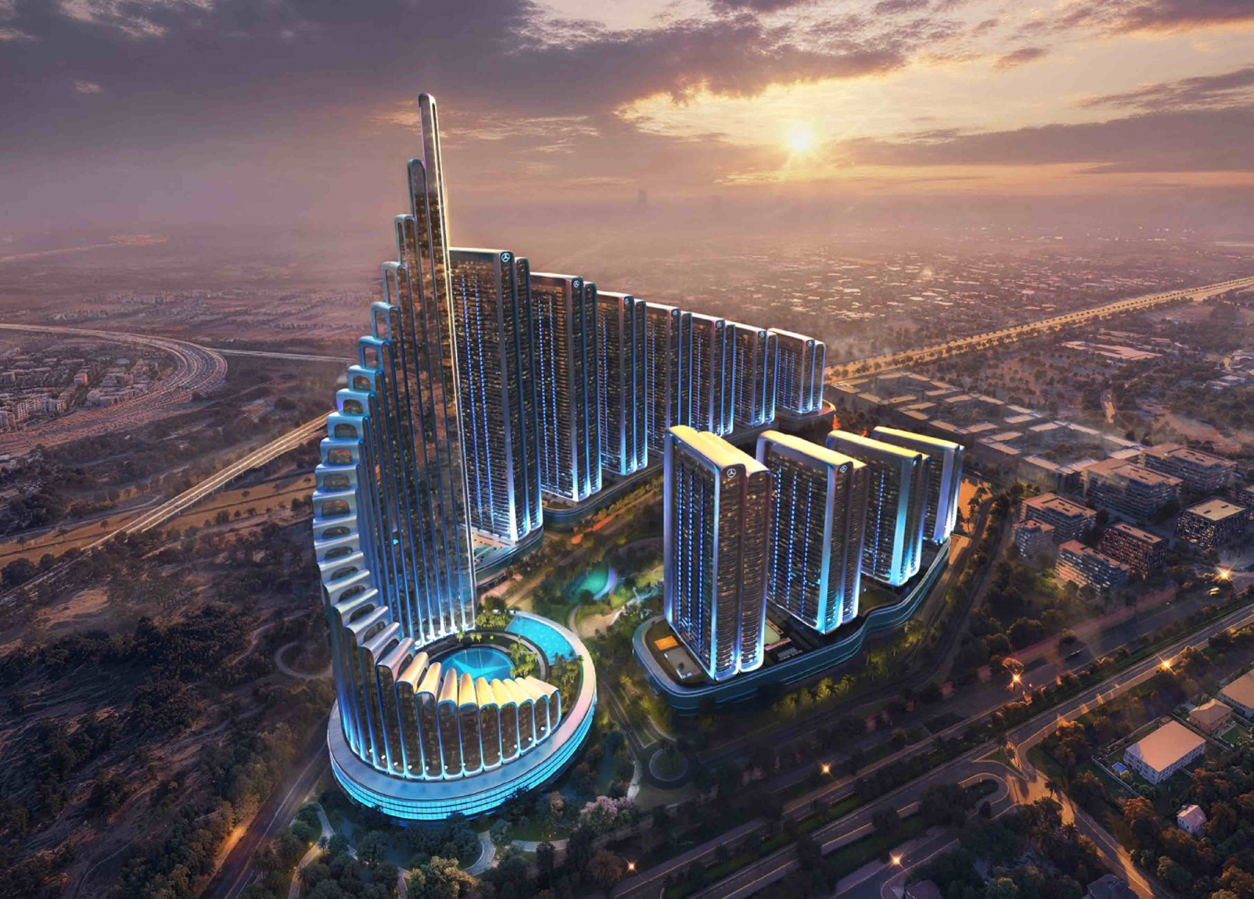 Mercedes Benz - Binghatti City, Studios up to 5 Bedroom Penthouses, Meydan, Dubai