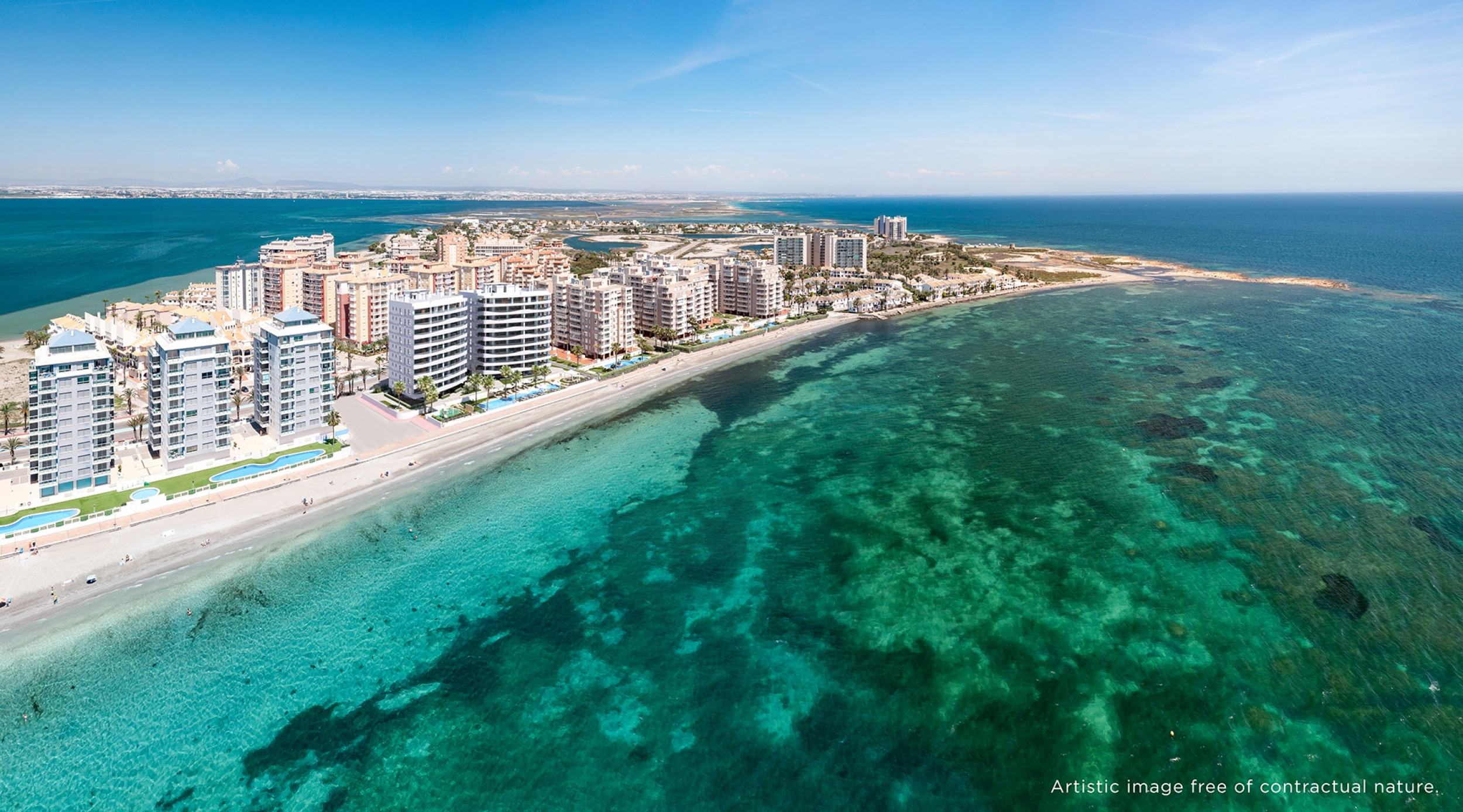 Beautiful Frontline Sea View Apartments with Communal Pool, Gym and Sauna in La Manga del Mar Menor.  Ready Sept 2026