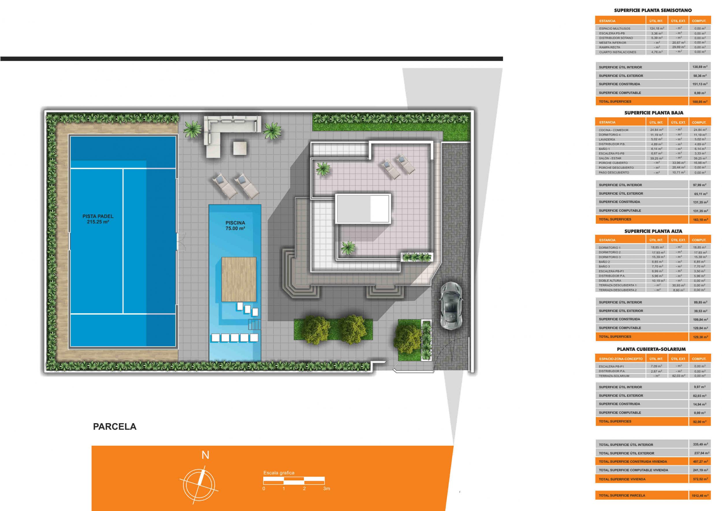Ready Now.  Sea Views Luxury Villa with Pool, Padel Court &amp; Basement in Torrevieja - floor plan 4