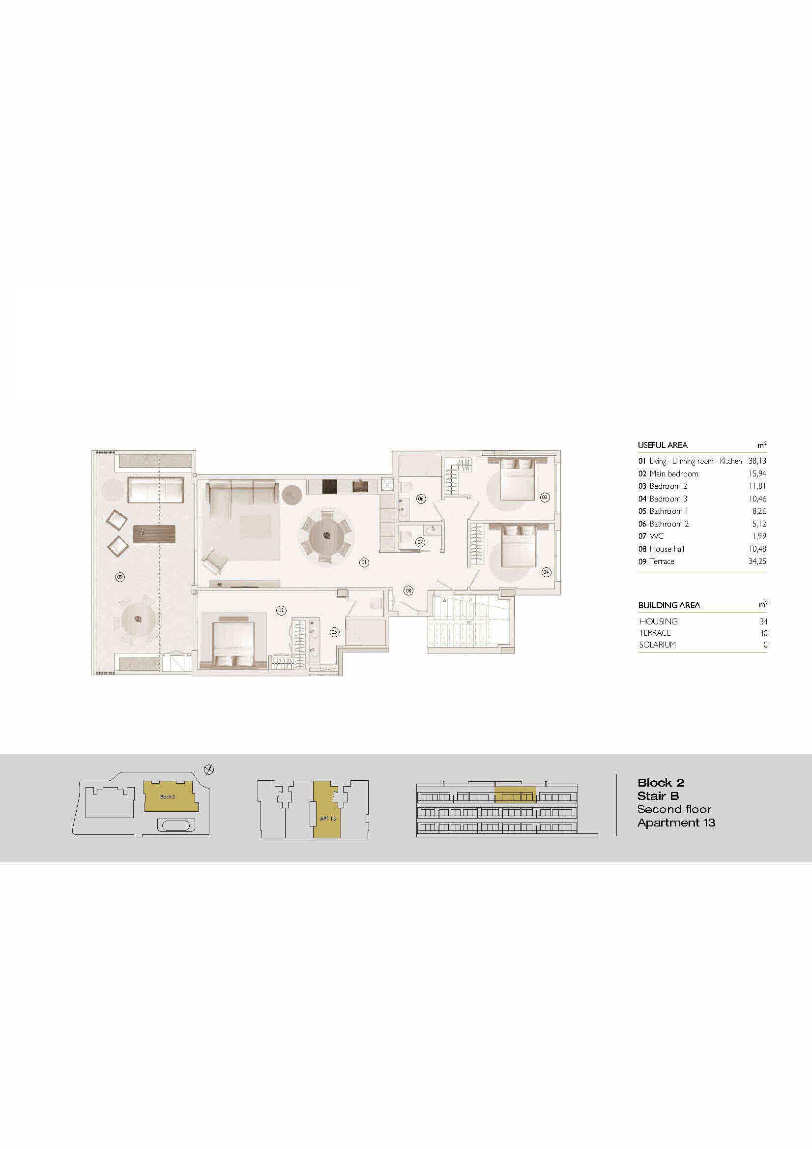 READY MAY 2027. Beautiful Penthouse Apartments with Solarium, Sun Terrace and Golf &amp; Sea Views in Las Colinas Golf &amp; Country Club - floor plan 4