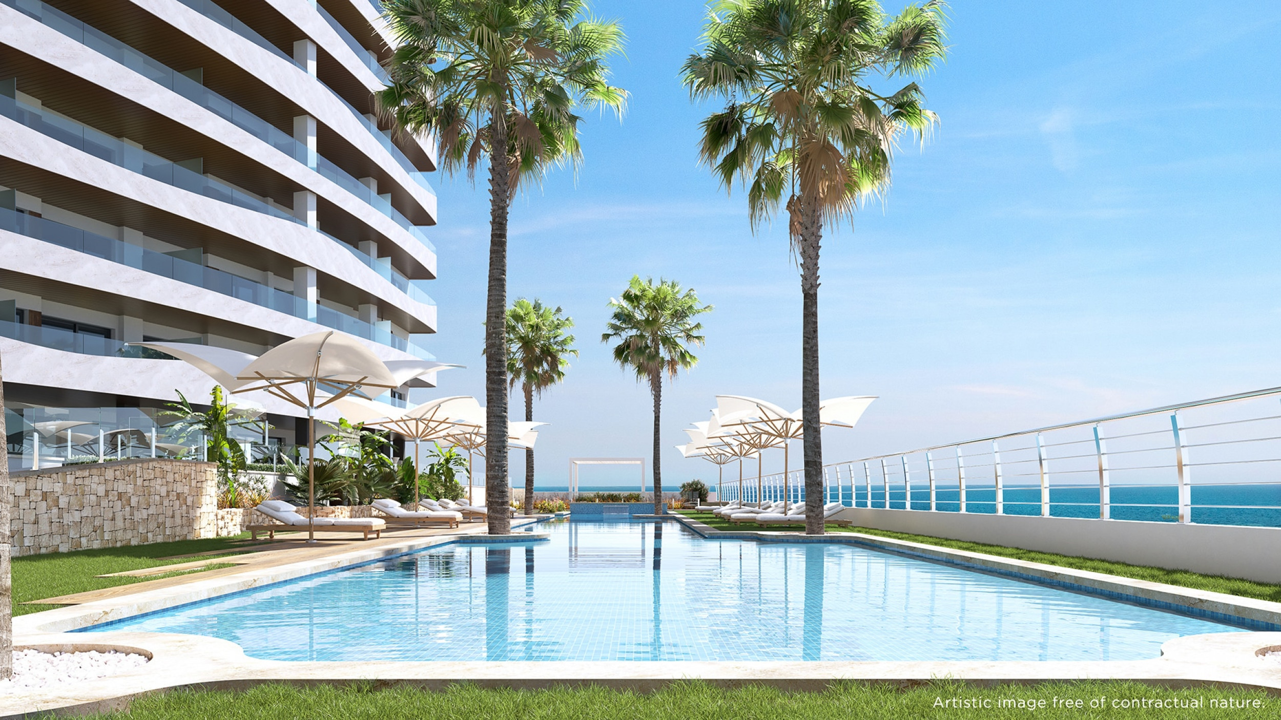 Ready Sept 2026!  Beautiful Frontline Sea View Apartments with Communal Pool, Gym and Sauna in La Manga del Mar Menor
