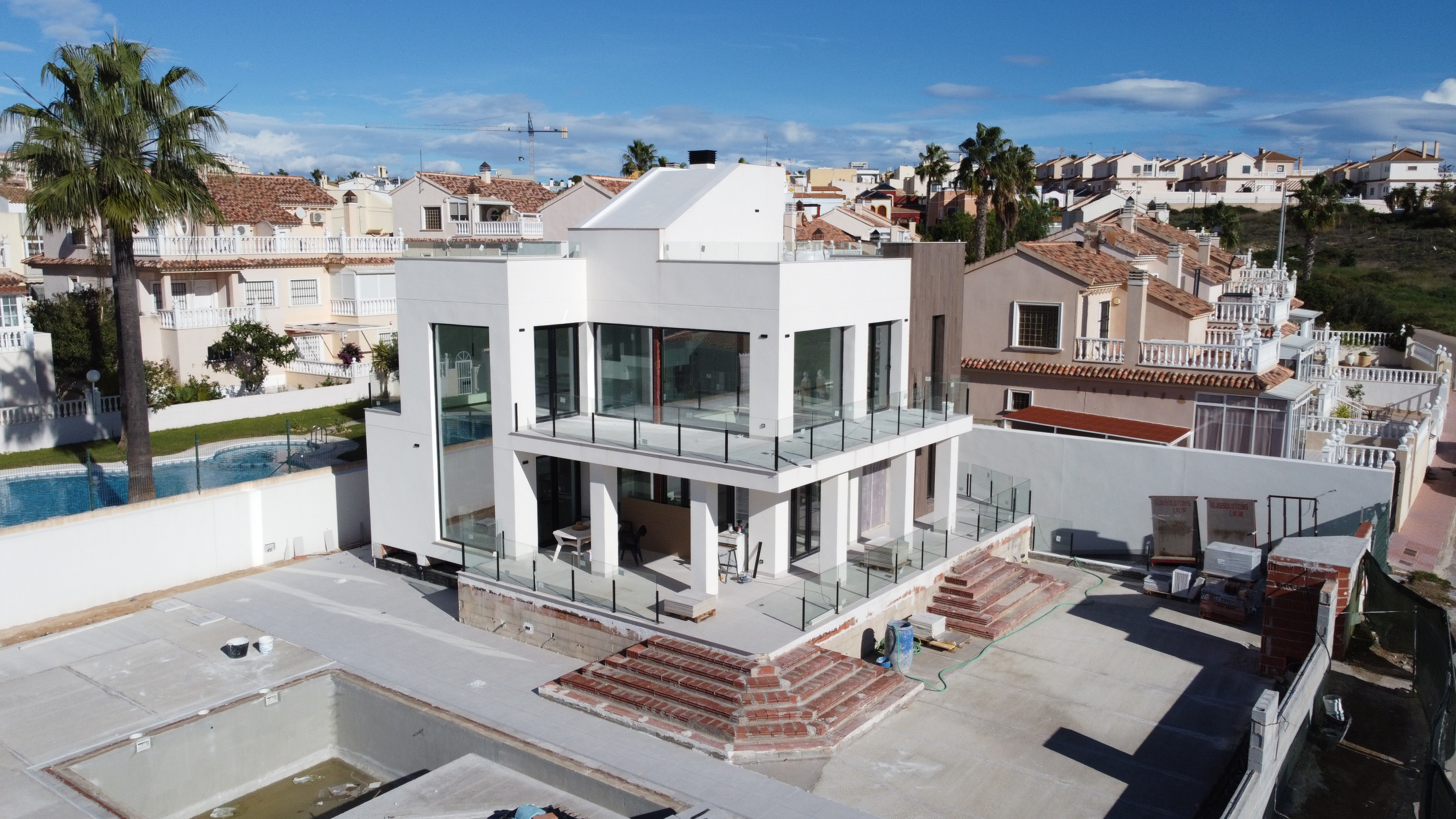 Ready Now.  Sea Views Luxury Villa with Pool, Padel Court &amp; Basement in Torrevieja