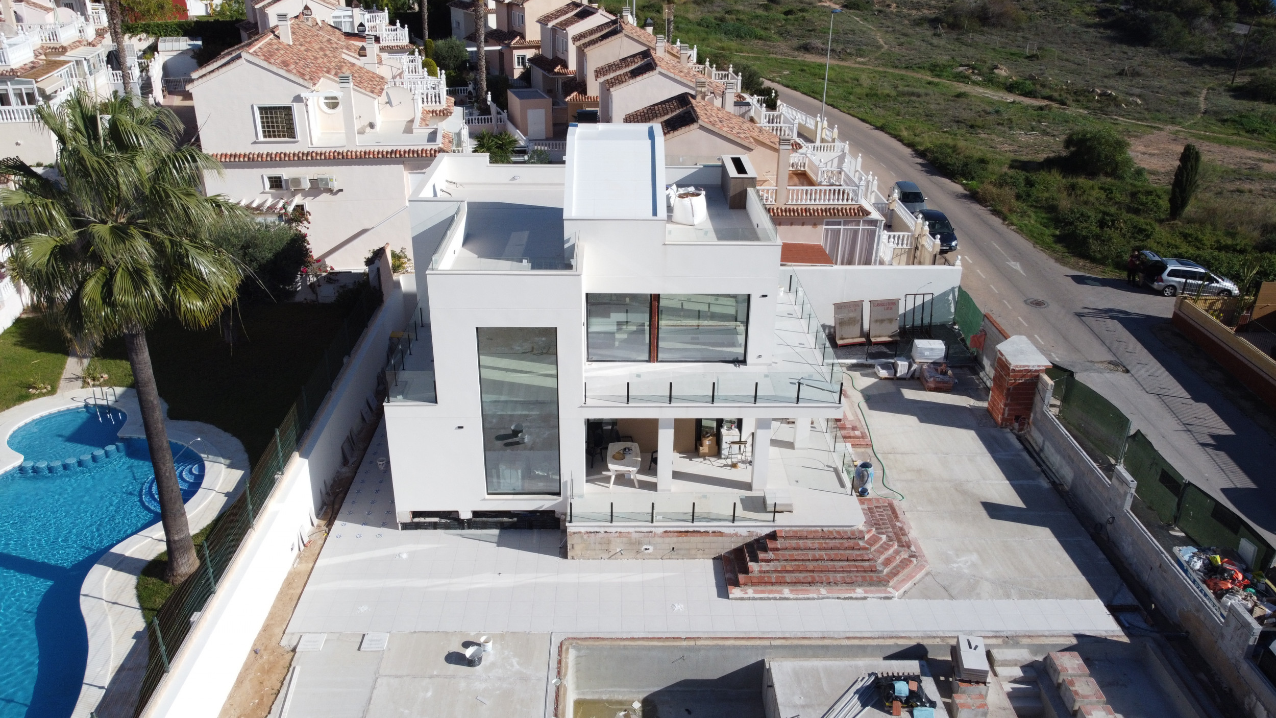 Ready Now.  Sea Views Luxury Villa with Pool, Padel Court &amp; Basement in Torrevieja