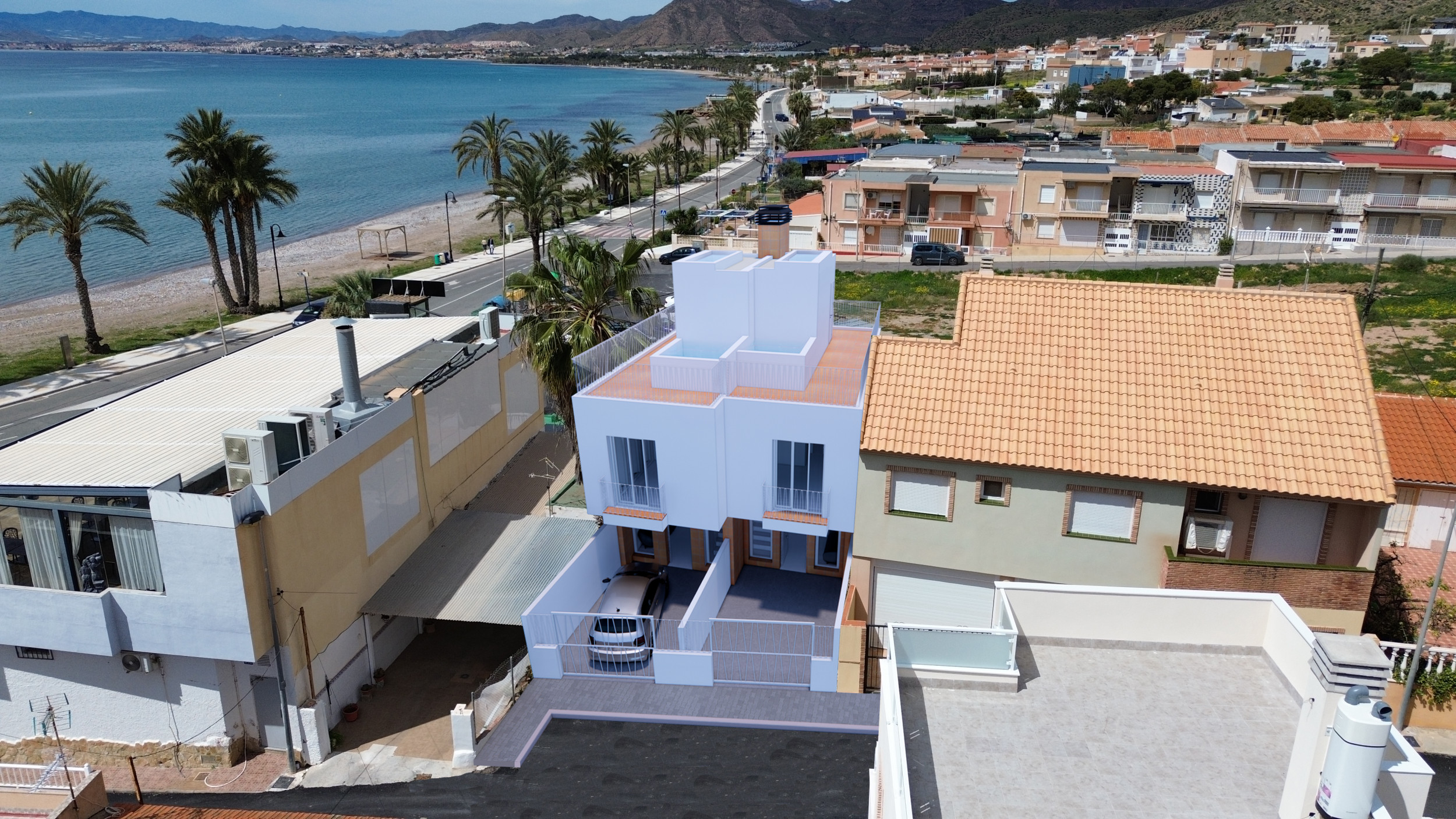 New build townhouses 50 m from the beach in la azohia cartagena
