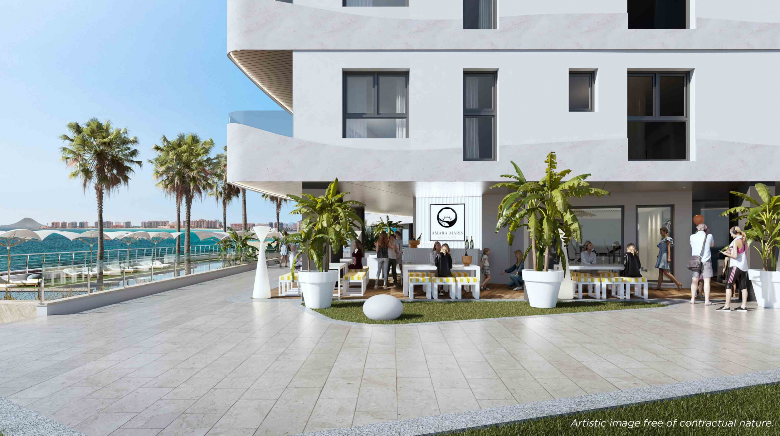 Beautiful Frontline Sea View Apartments with Communal Pool, Gym and Sauna in La Manga del Mar Menor.  Ready Sept 2026