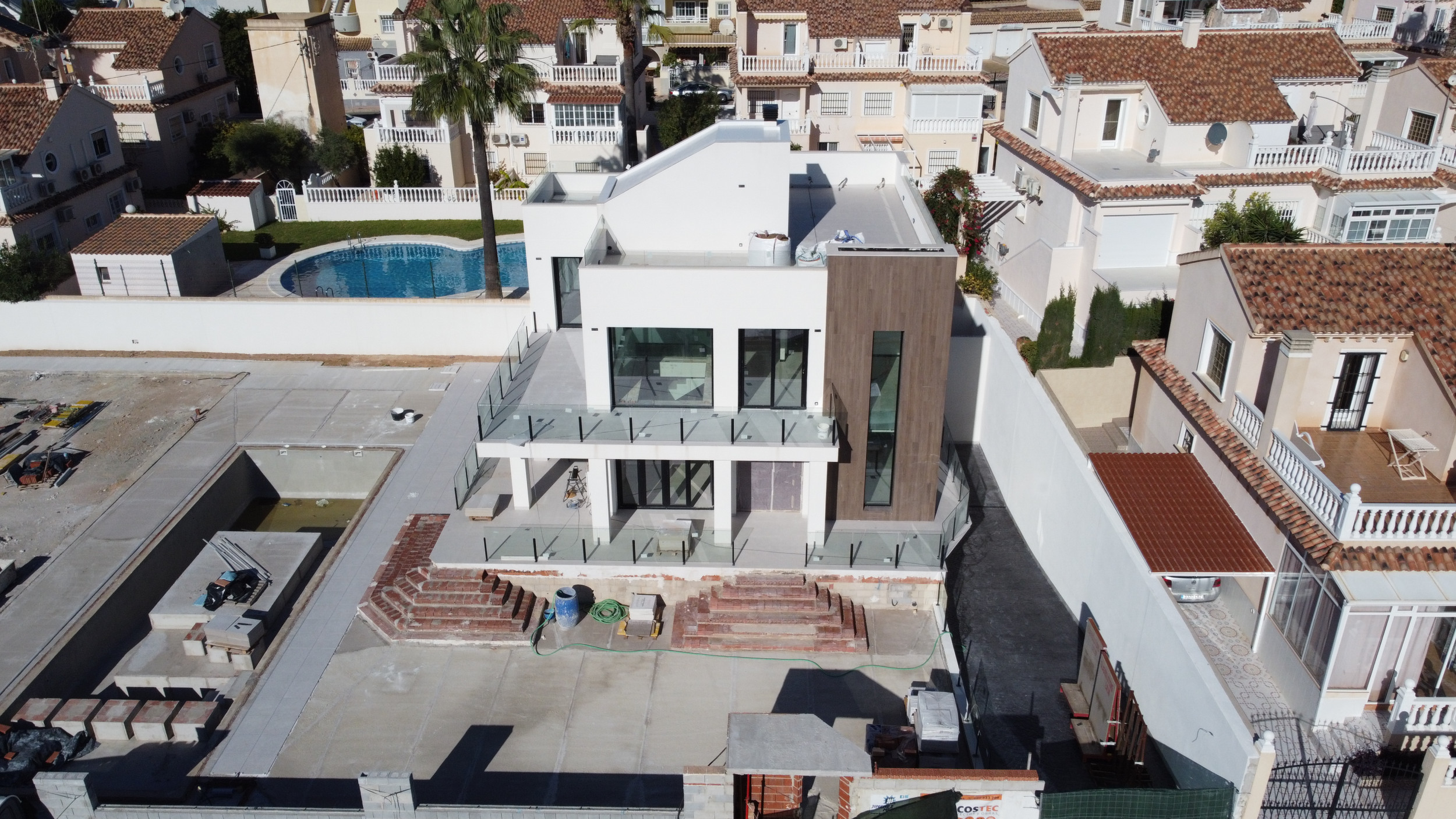 Ready Now.  Sea Views Luxury Villa with Pool, Padel Court &amp; Basement in Torrevieja