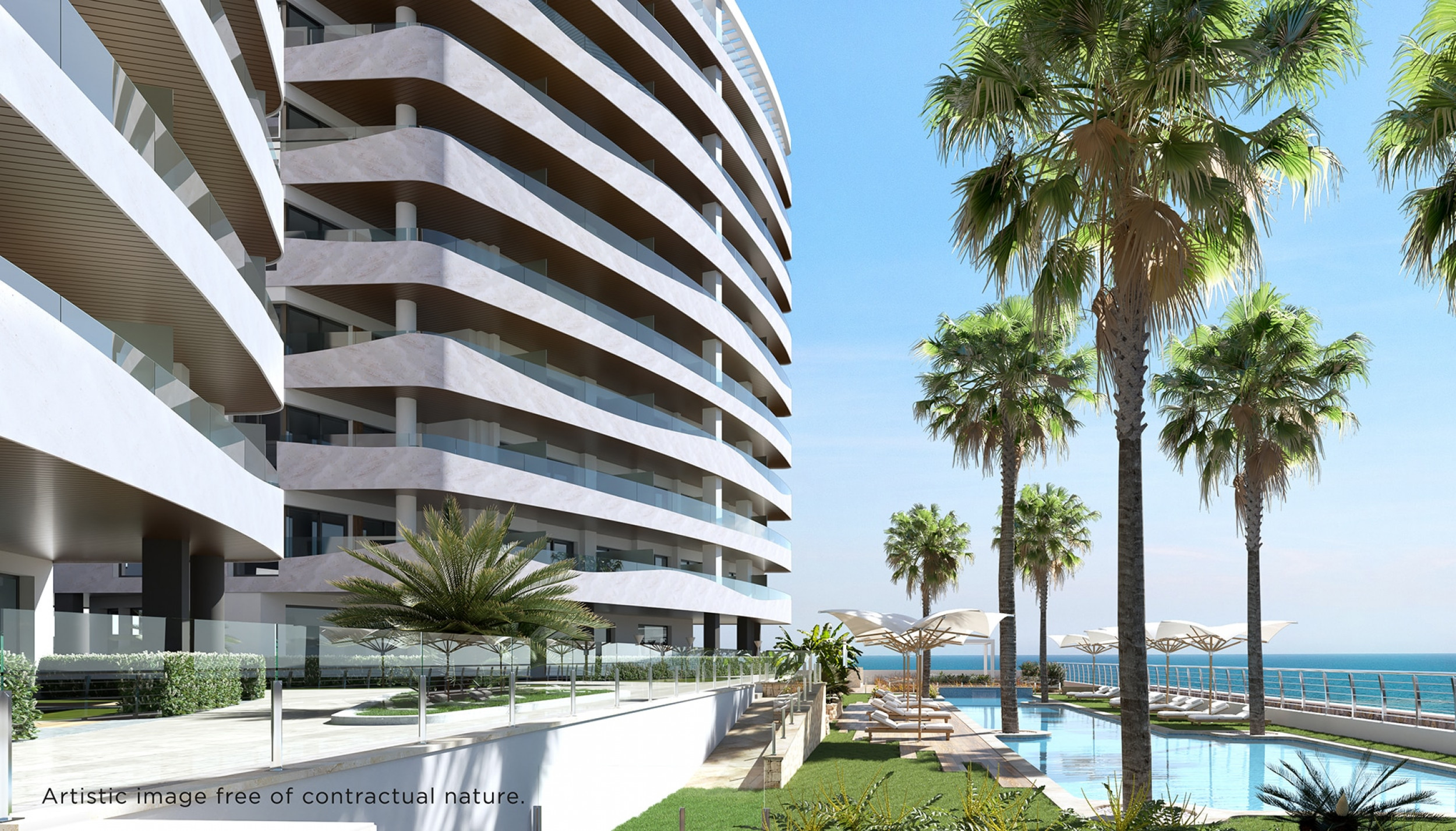 Beautiful Frontline Sea View Apartments with Communal Pool, Gym and Sauna in La Manga del Mar Menor.  Ready Sept 2026