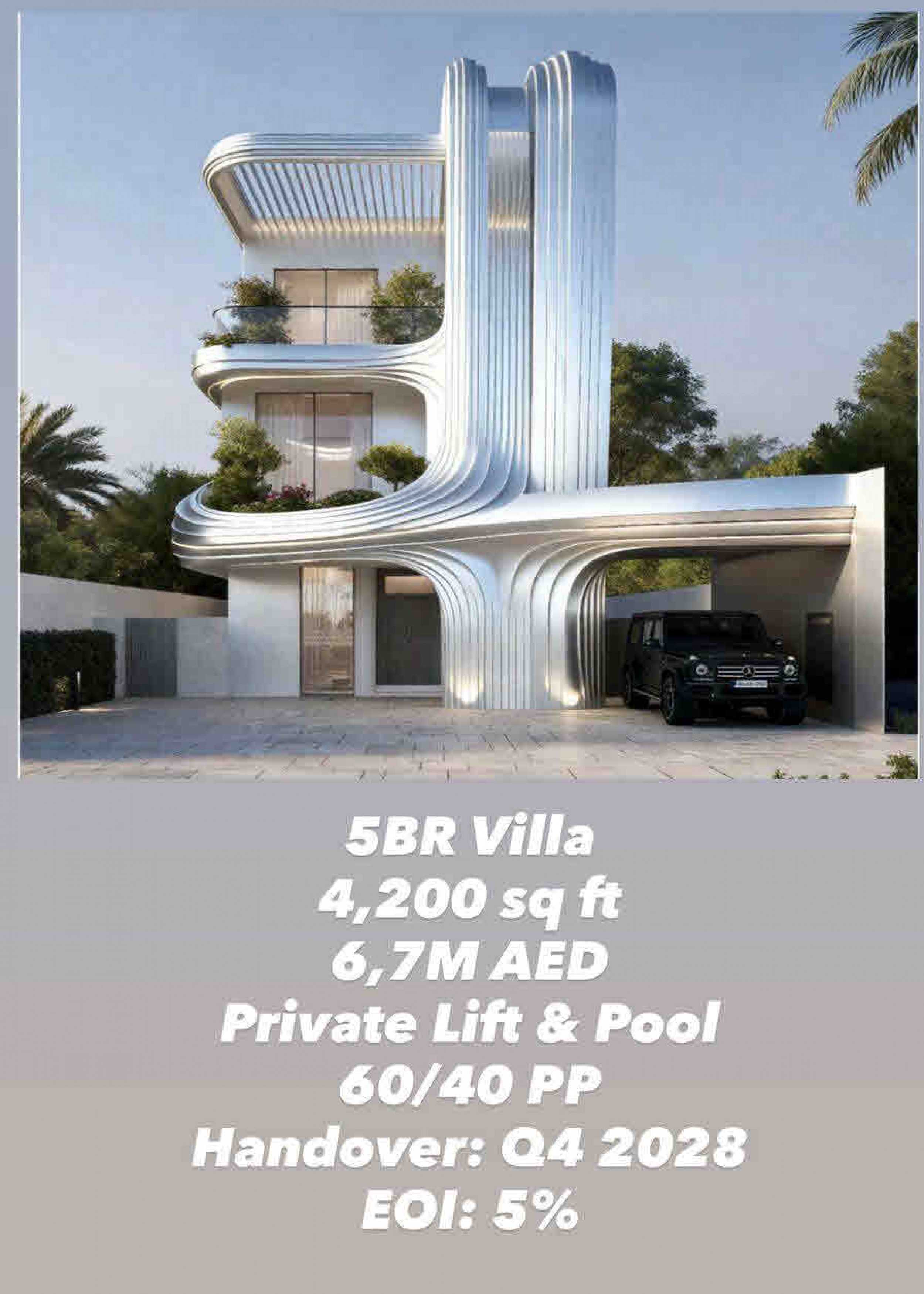 Luxury 5 Bedroom Villa in upscale Development in Dubai.  Ready Q4 2028