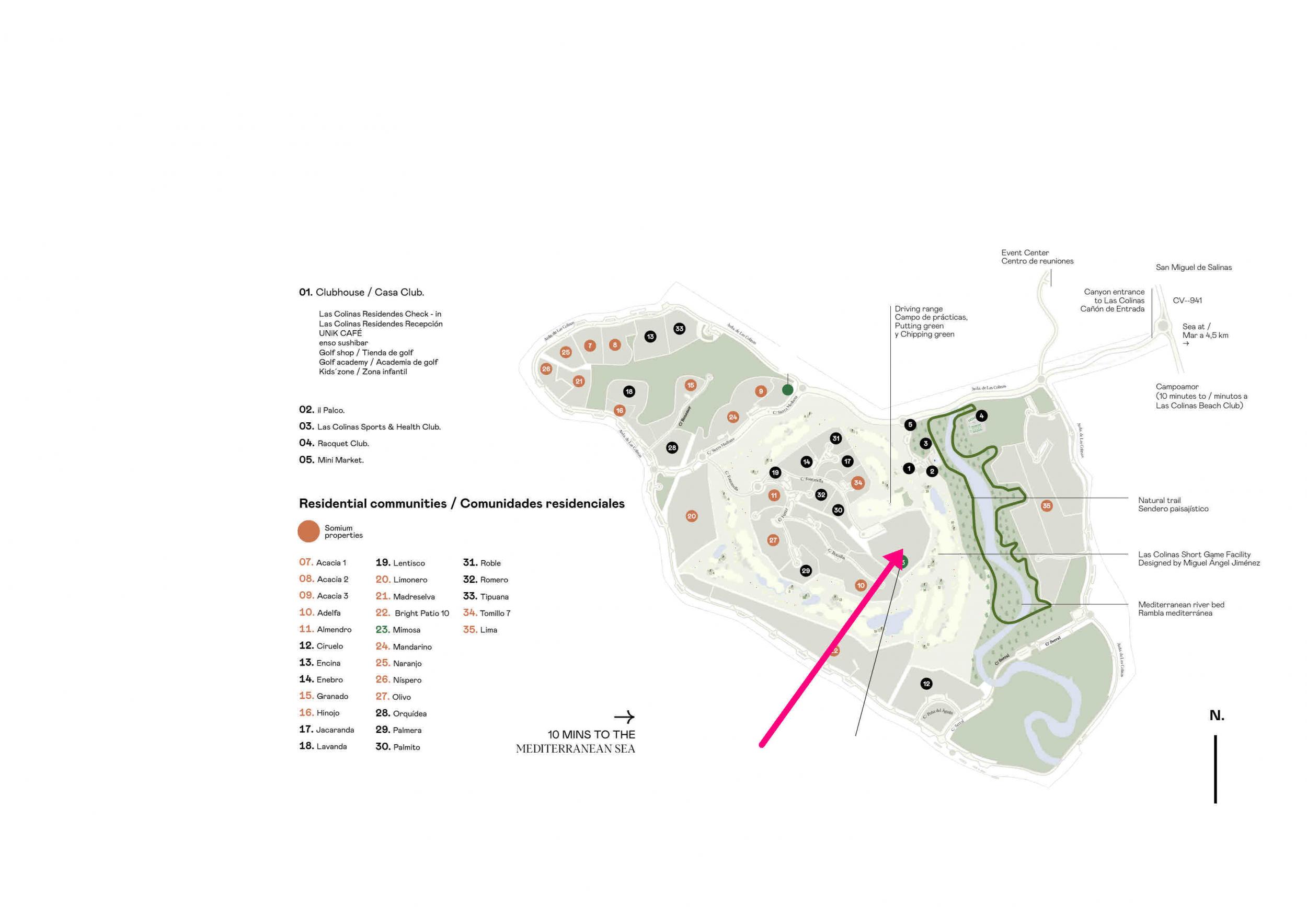 READY NOW!  Luxury Architect Designed Frontline Golf Villa in Las Colinas Golf &amp; Country Club - floor plan 2