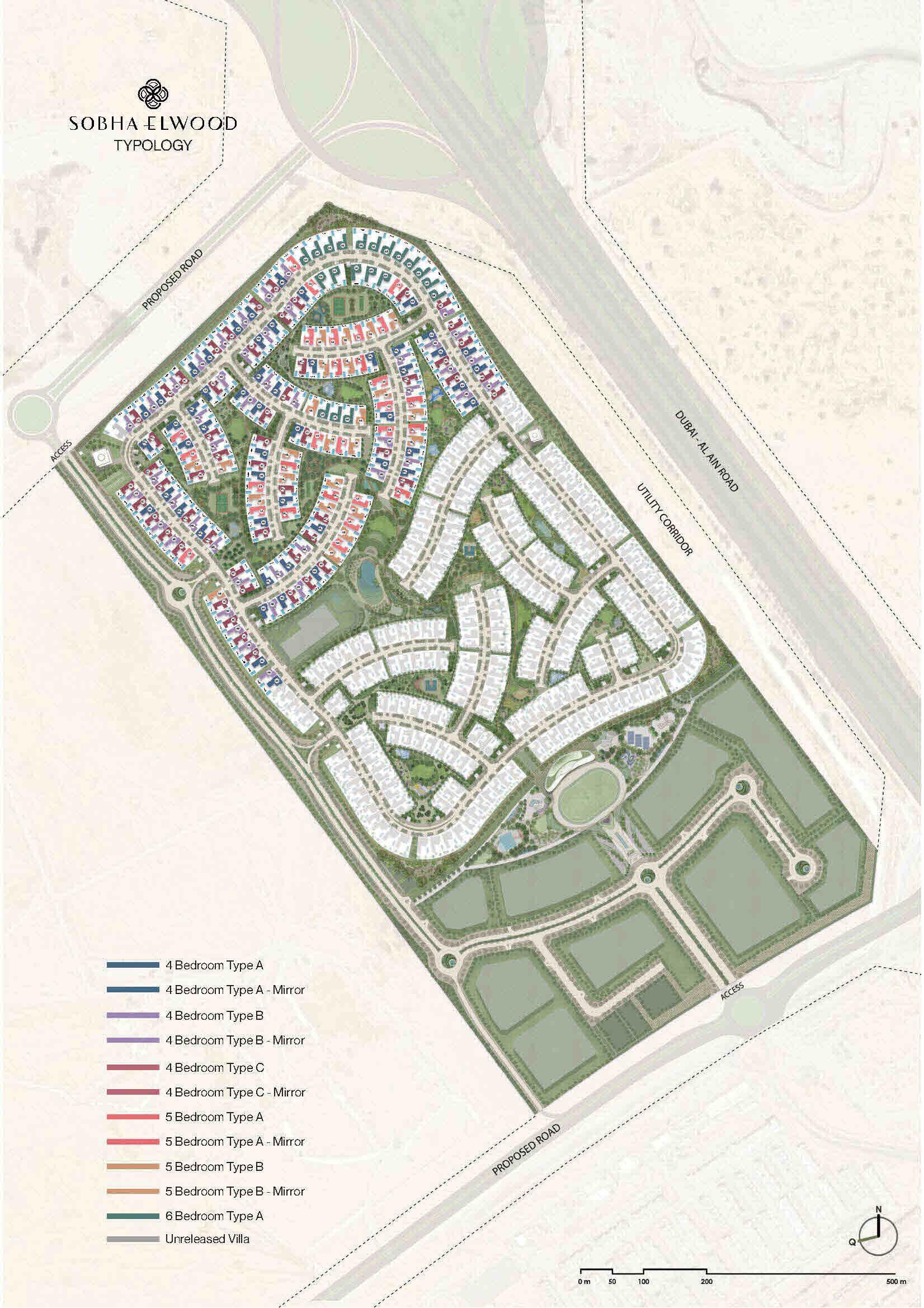 4 Bedroom, 5 Bathroom Luxury Villas in forest inspired setting in Dubai.  Ready Dec 2027. - floor plan 1