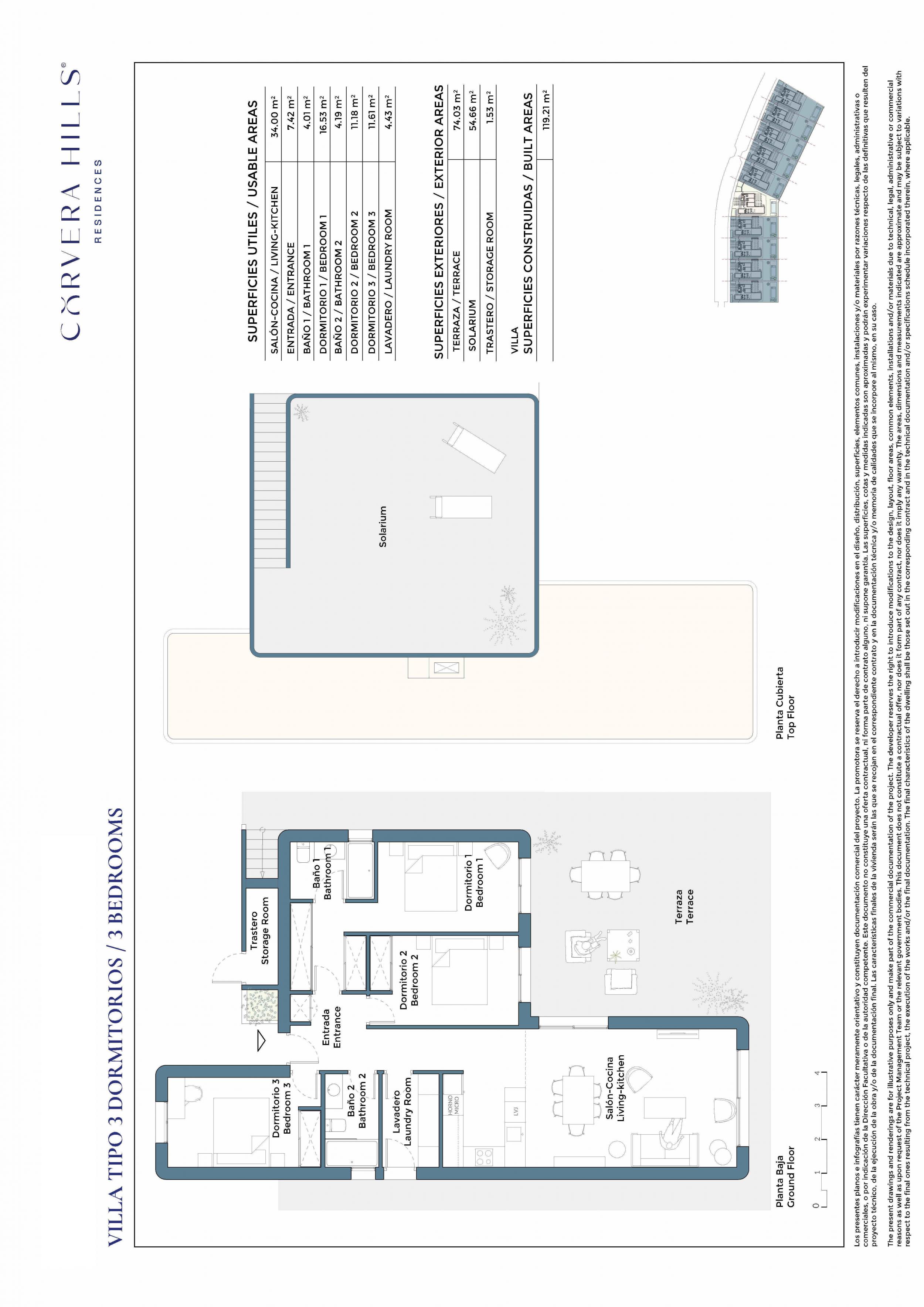 New Build Frontline Golf Detached Villas with Private Pool &amp; Solarium in Corvera Golf &amp; Country Club.  Ready June 2027 - floor plan 1