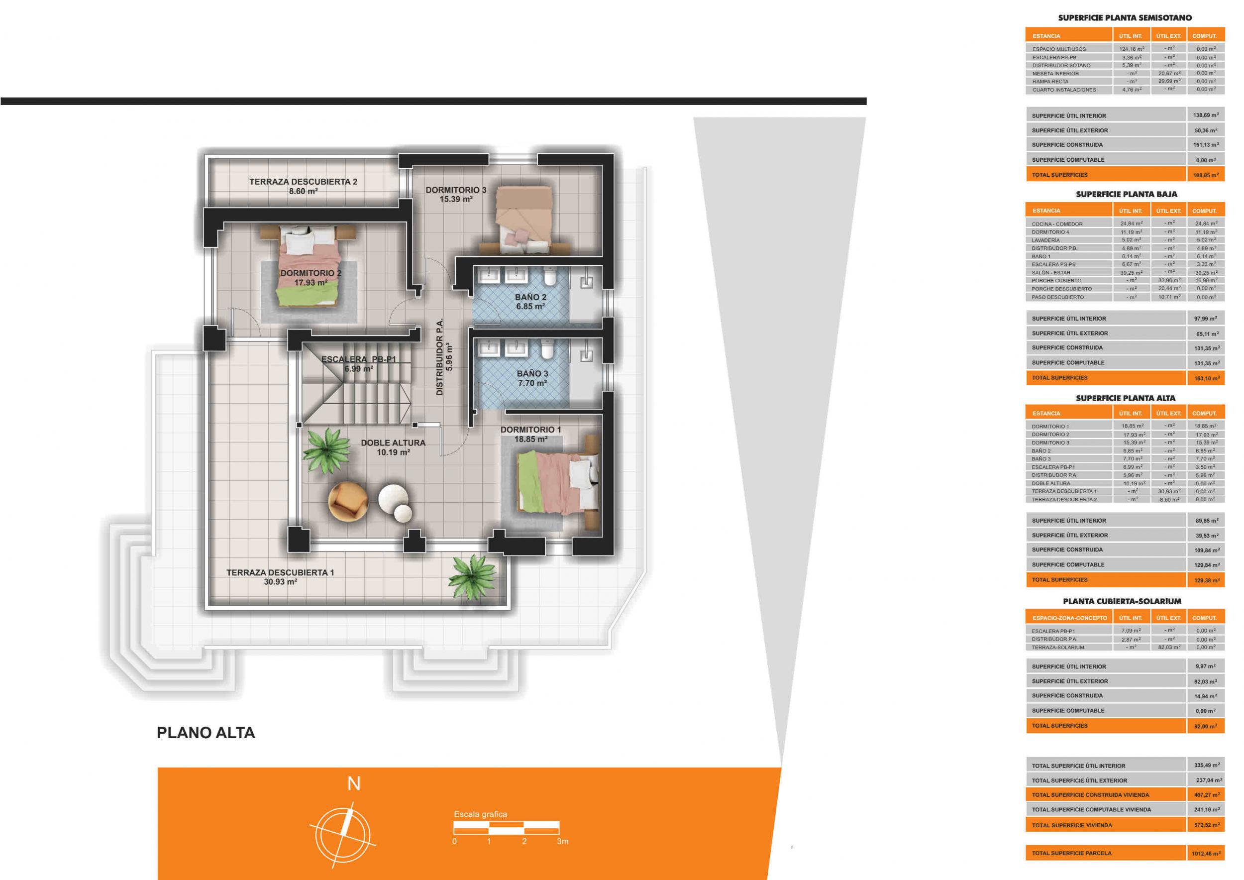 Ready Now.  Sea Views Luxury Villa with Pool, Padel Court &amp; Basement in Torrevieja - floor plan 3