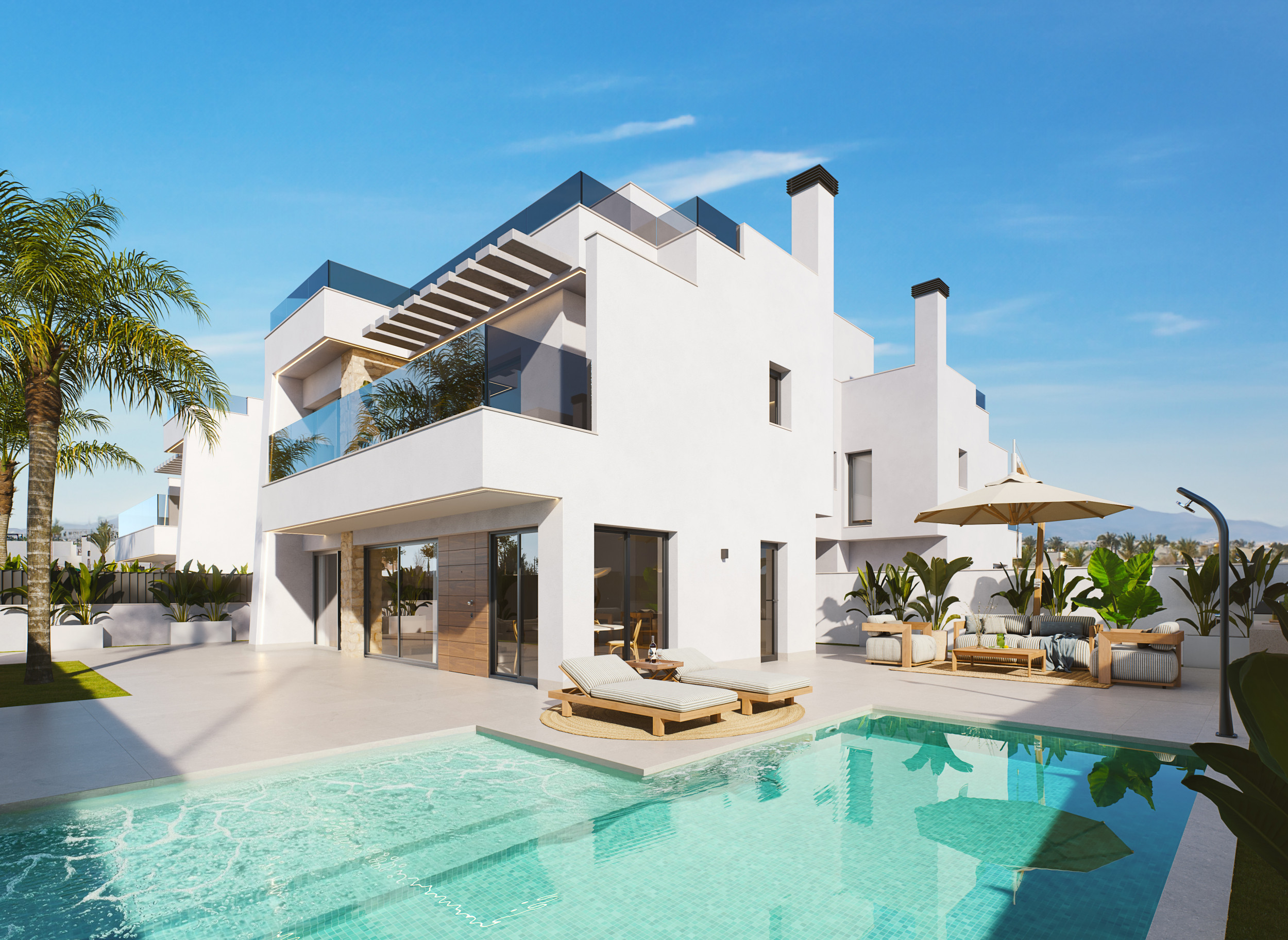 South Facing!  2 Exclusive 4 Bed Detached Villas with Basement, Pool and Solarium in Santa Rosalia Lake and Life Resort