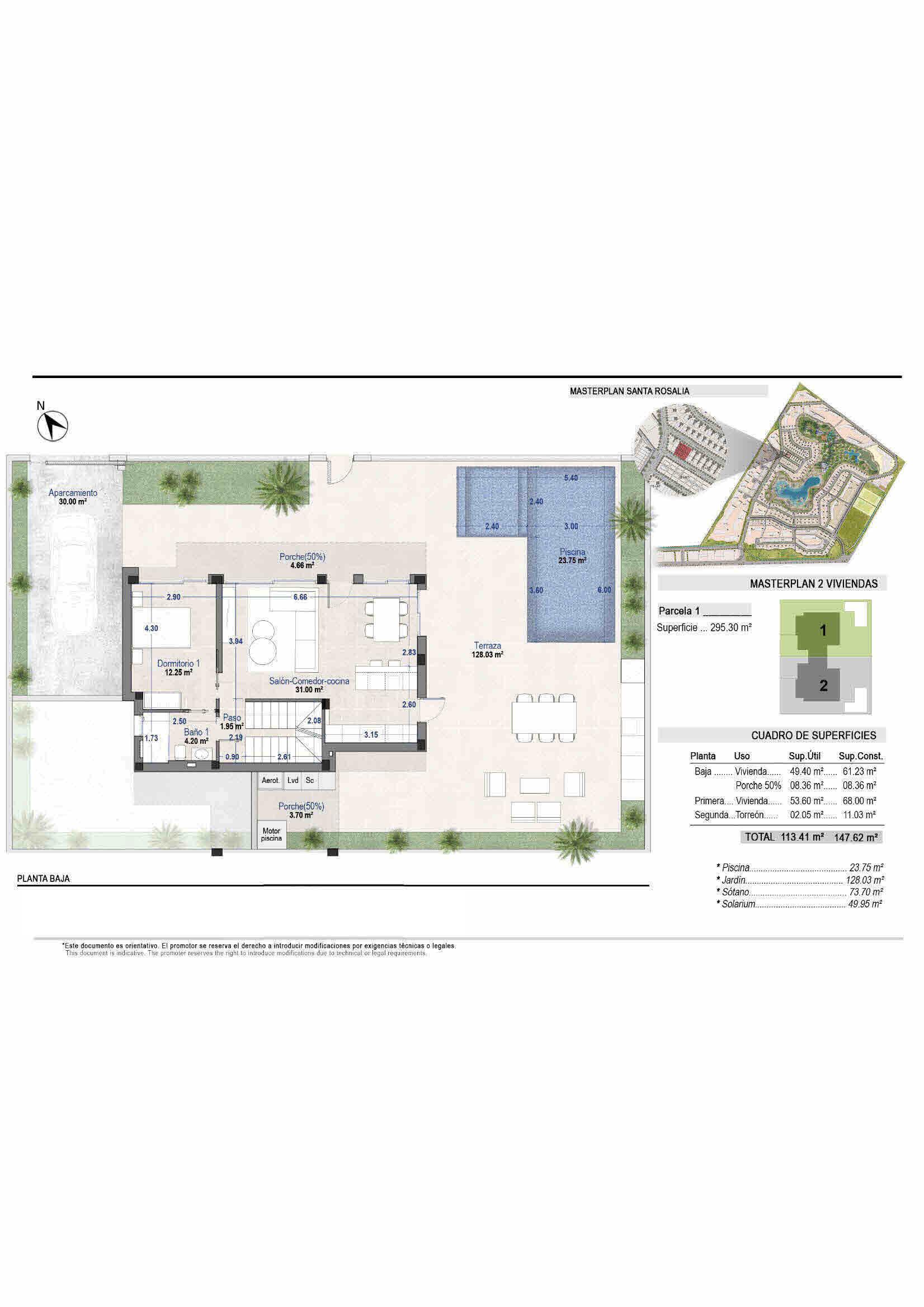 South Facing!  2 Exclusive 4 Bed Detached Villas with Basement, Pool and Solarium in Santa Rosalia Lake and Life Resort - floor plan 2