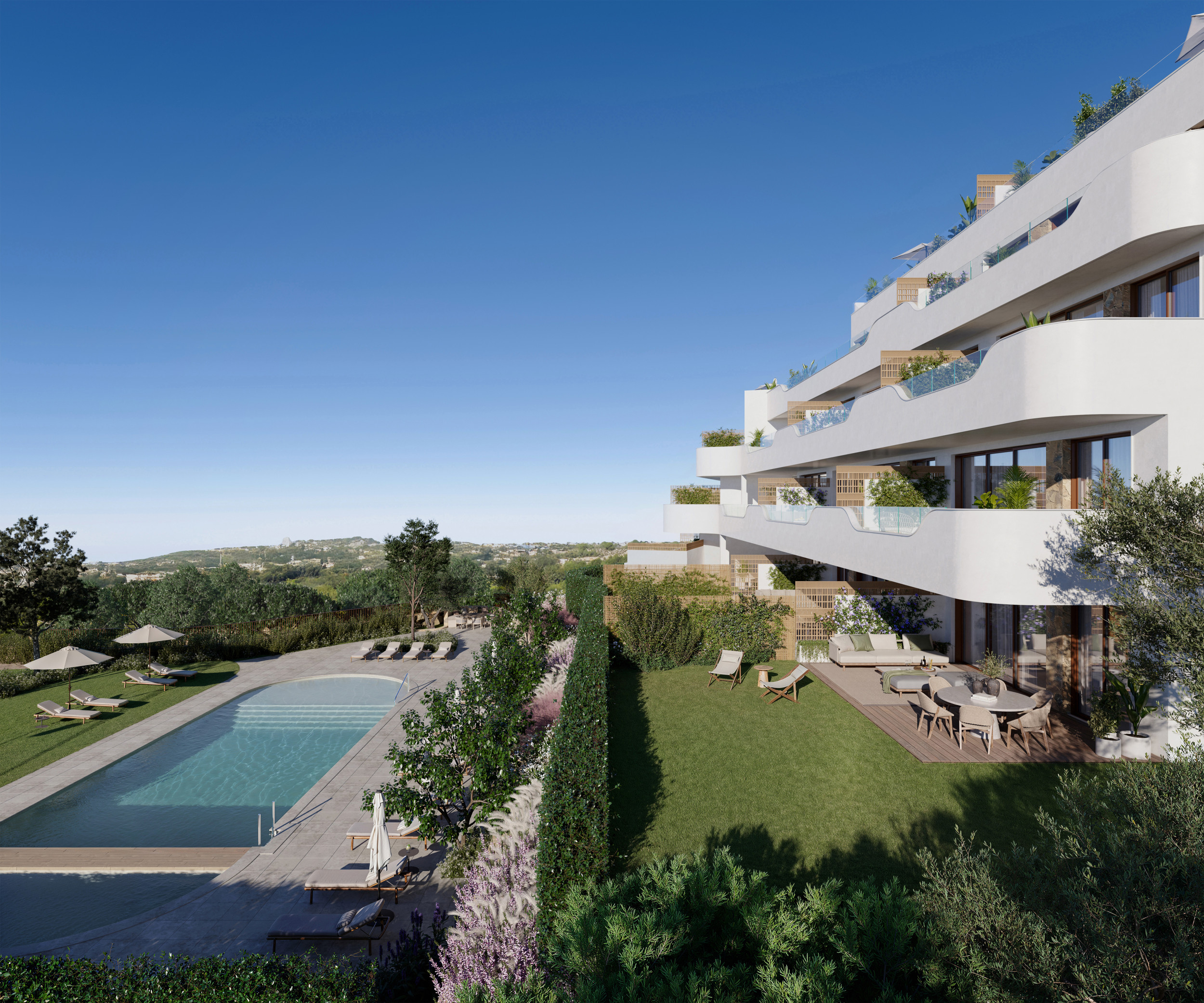 New Apartments with Terrace, Garden &amp; Communal Pool in Las Colinas Golf &amp; Country Club