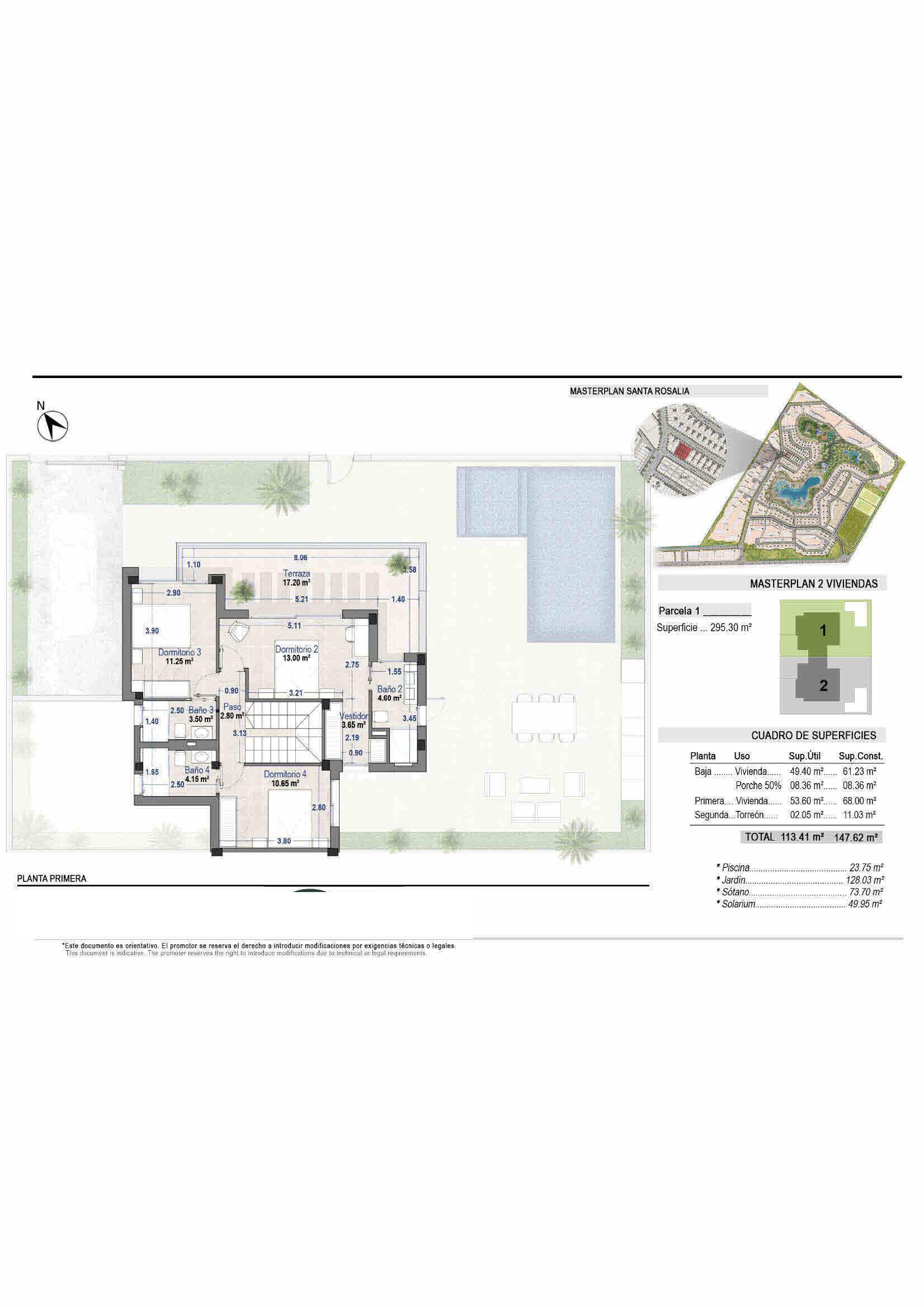 South Facing!  2 Exclusive 4 Bed Detached Villas with Basement, Pool and Solarium in Santa Rosalia Lake and Life Resort - floor plan 3