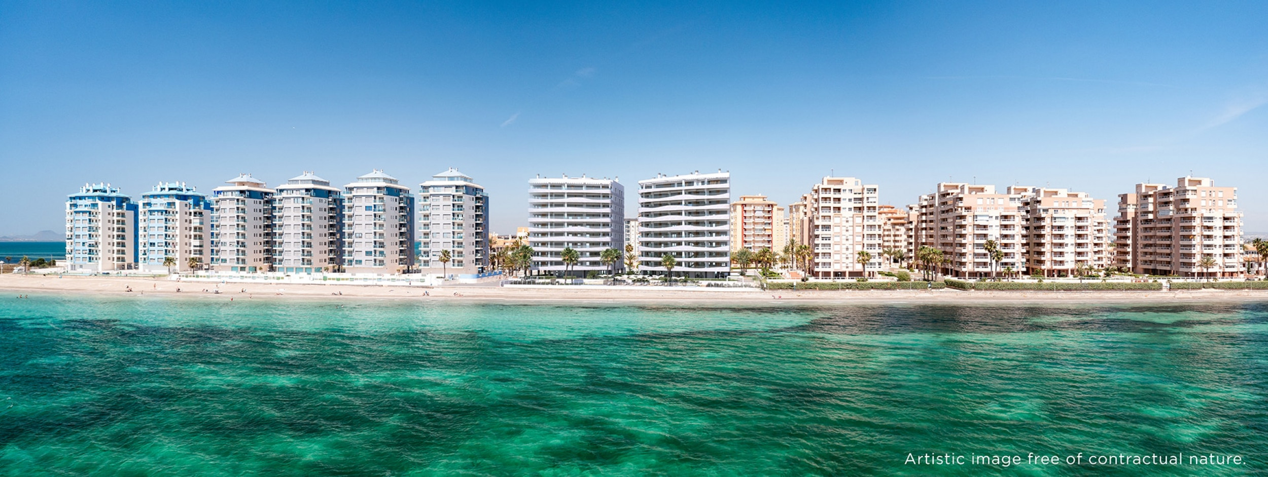 Beautiful Frontline Sea View Apartments with Communal Pool, Gym and Sauna in La Manga del Mar Menor.  Ready Sept 2026