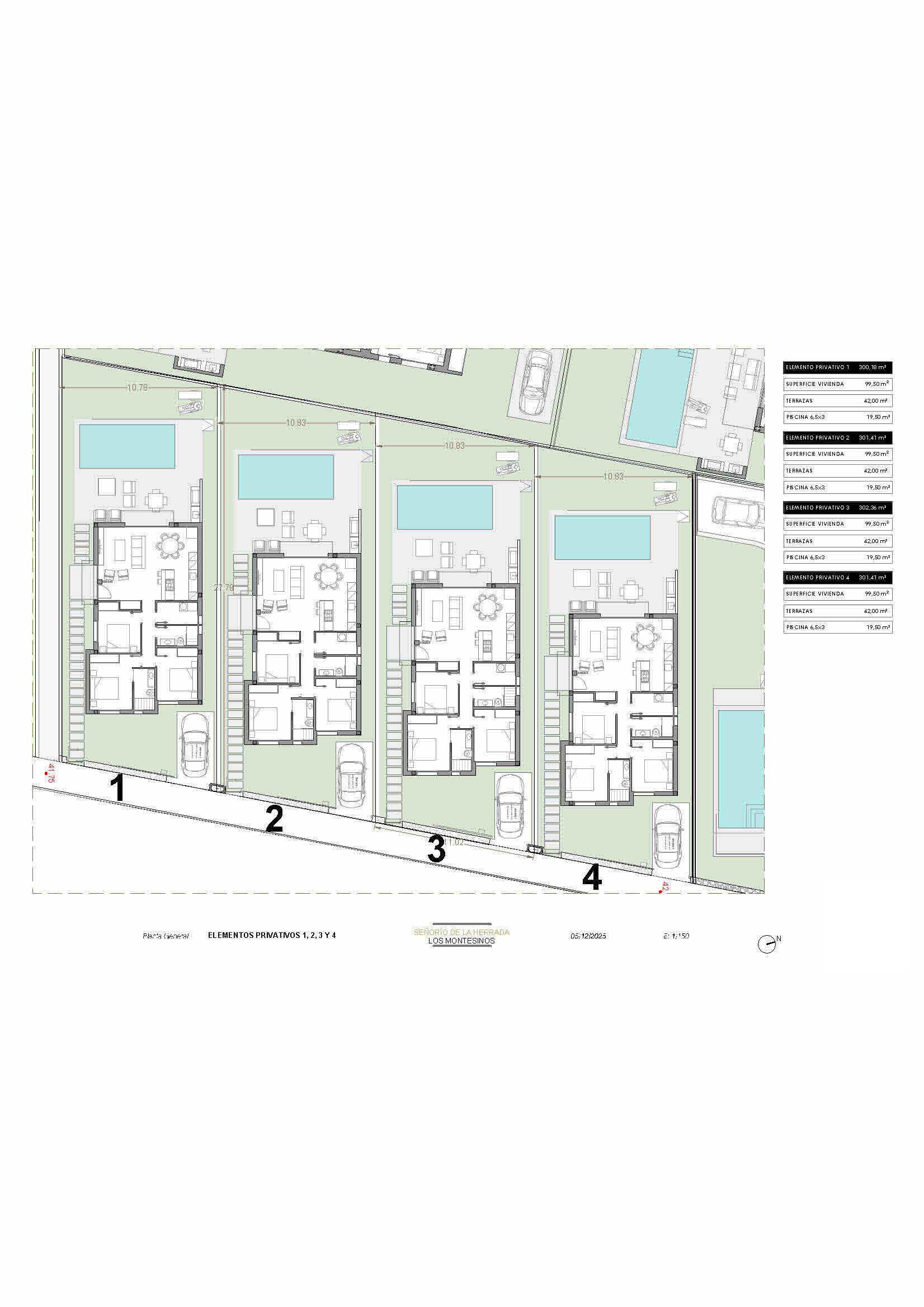 One Level Detached Villas with Own Pool In Los Montesinos.  Ready in 12 months. - floor plan 1