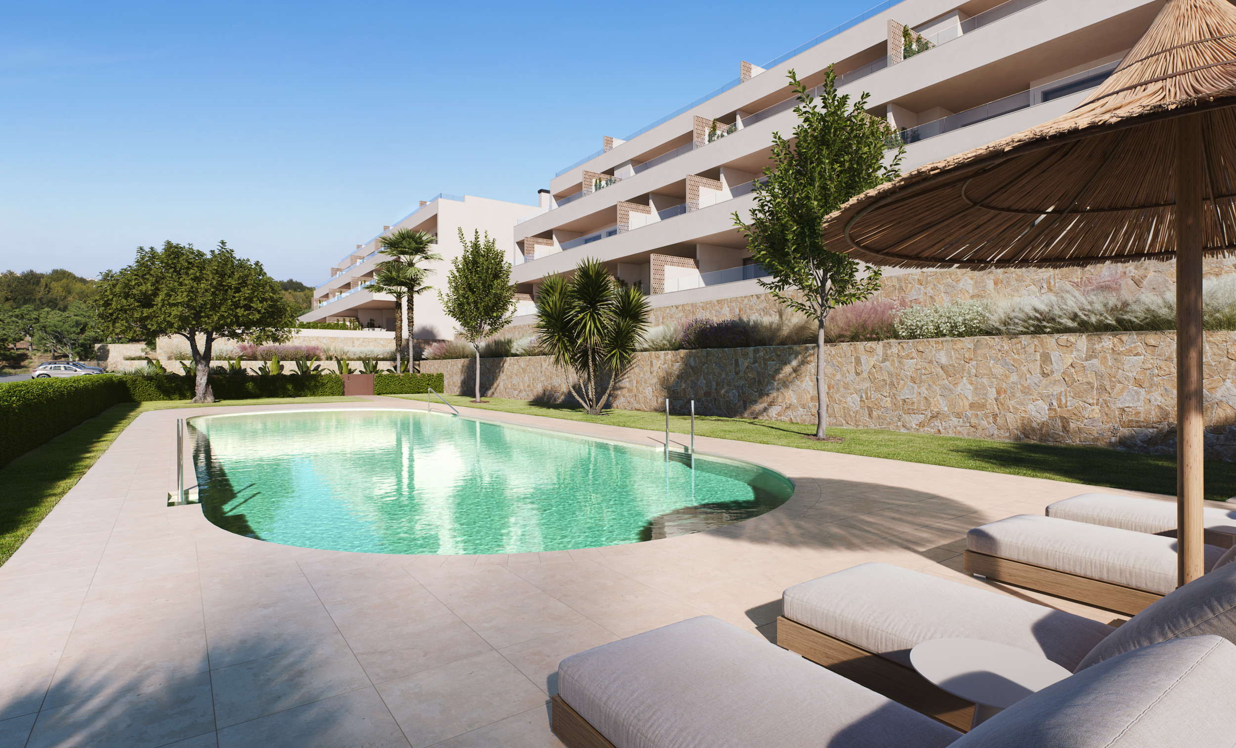 READY MAY 2027. Beautiful First Floor Apartments with Sun Terrace, Golf &amp; Sea Views in Las Colinas Golf &amp; Country Club