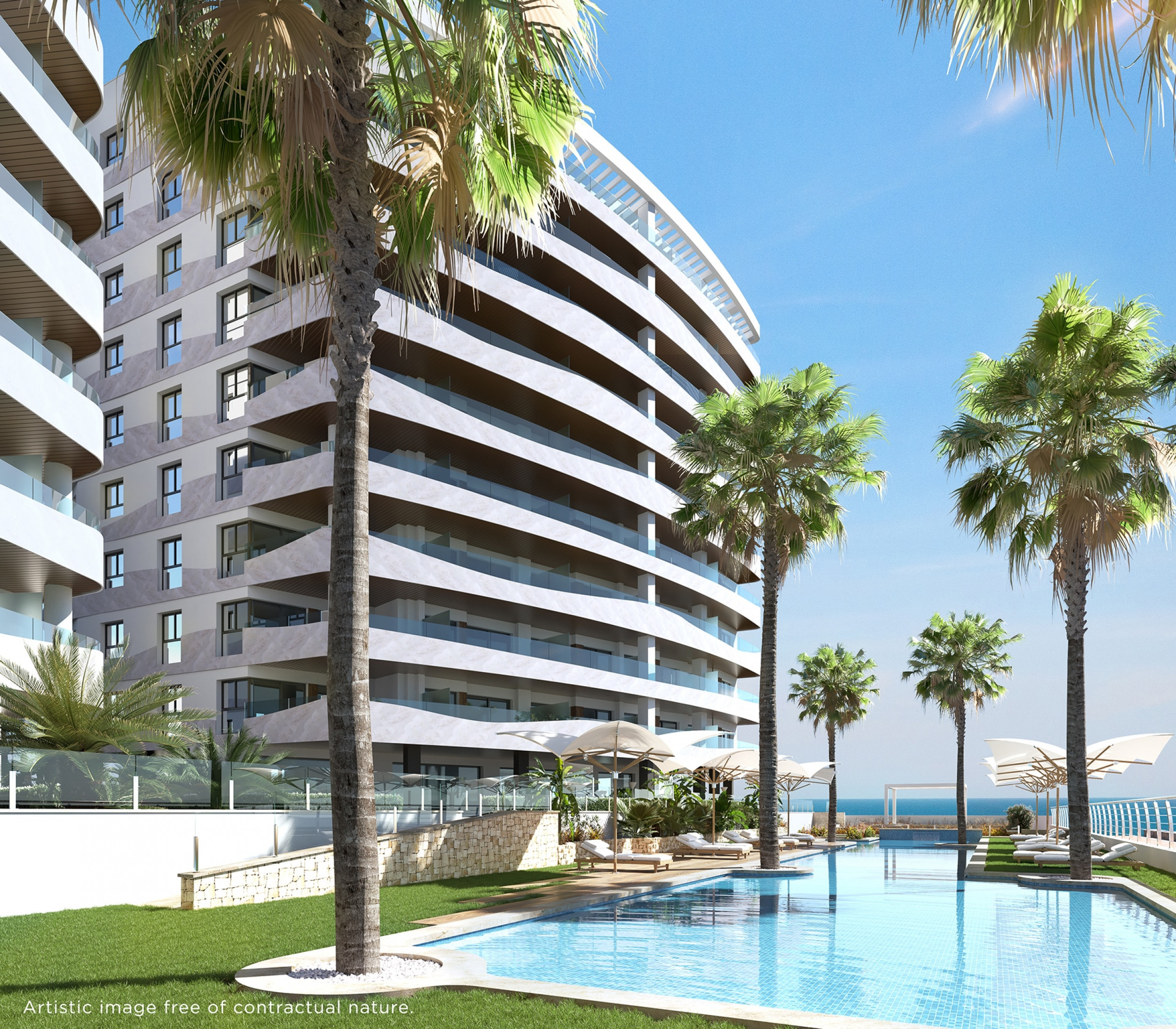 Beautiful Frontline Sea View Apartments with Communal Pool, Gym and Sauna in La Manga del Mar Menor.  Ready Sept 2026