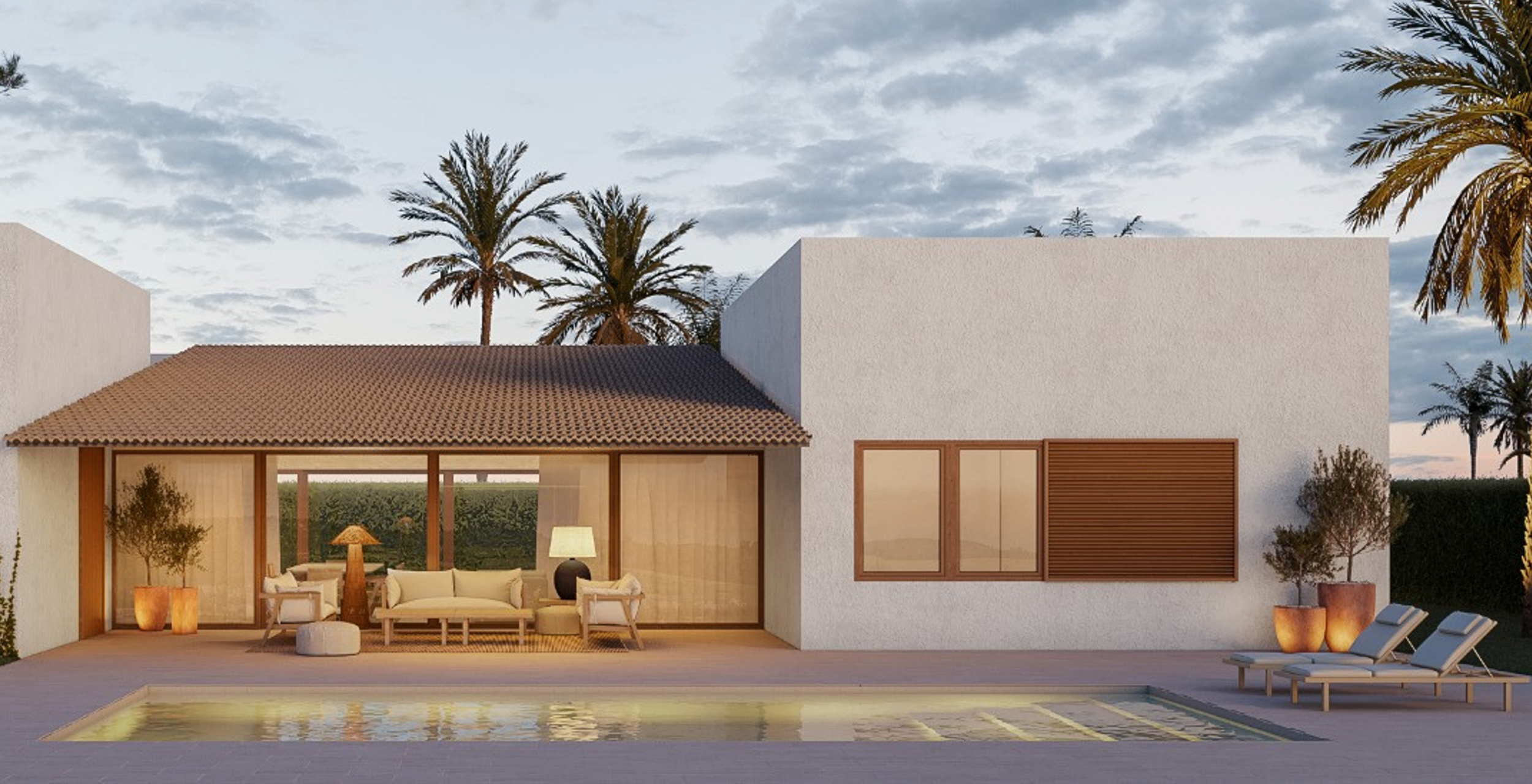 Walk to Beach.  Beautiful New Build Detached Villas in La Manga del Mar Menor.  Ready Summer 2026.