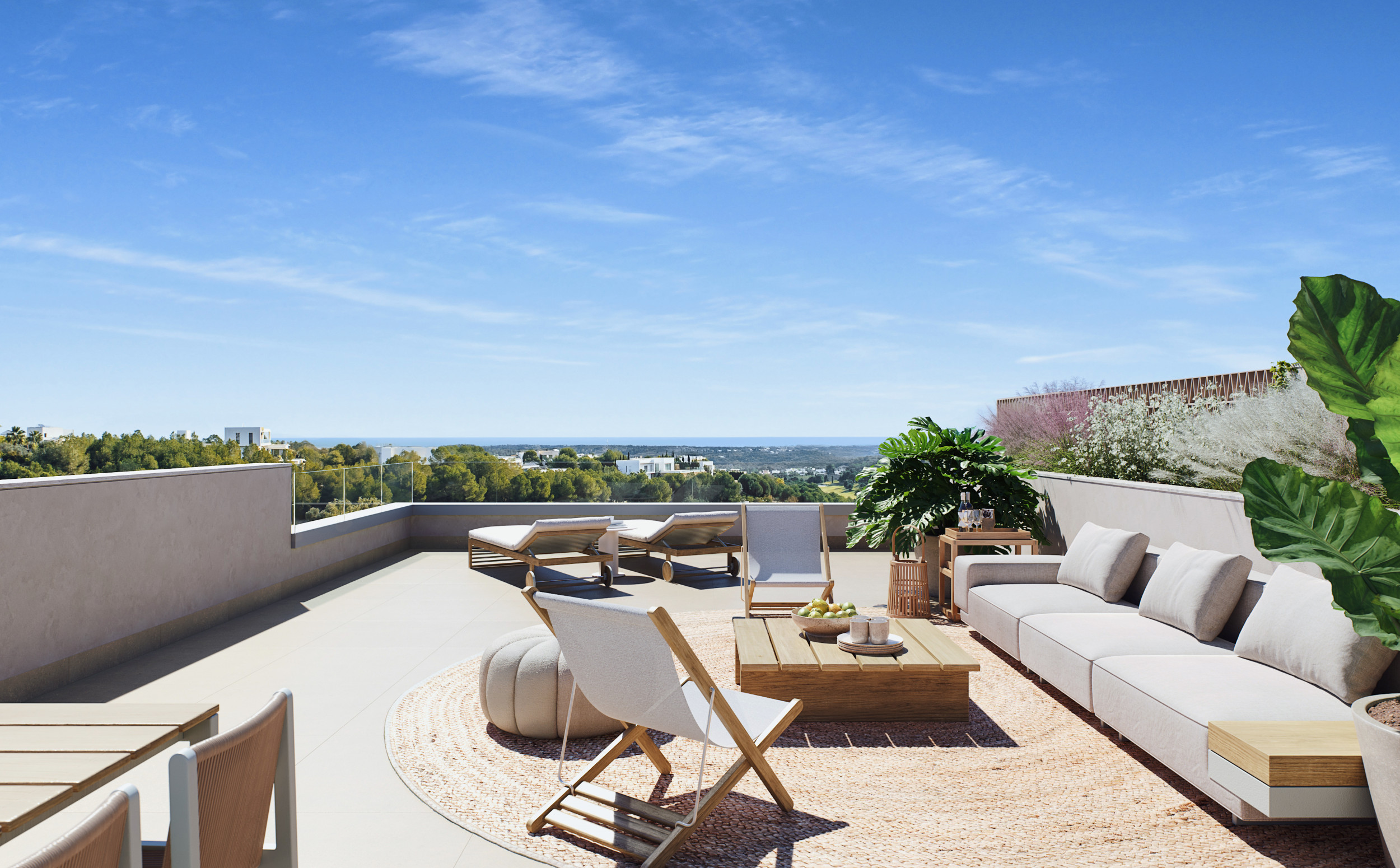READY MAY 2027. Beautiful First Floor Apartments with Sun Terrace, Golf &amp; Sea Views in Las Colinas Golf &amp; Country Club