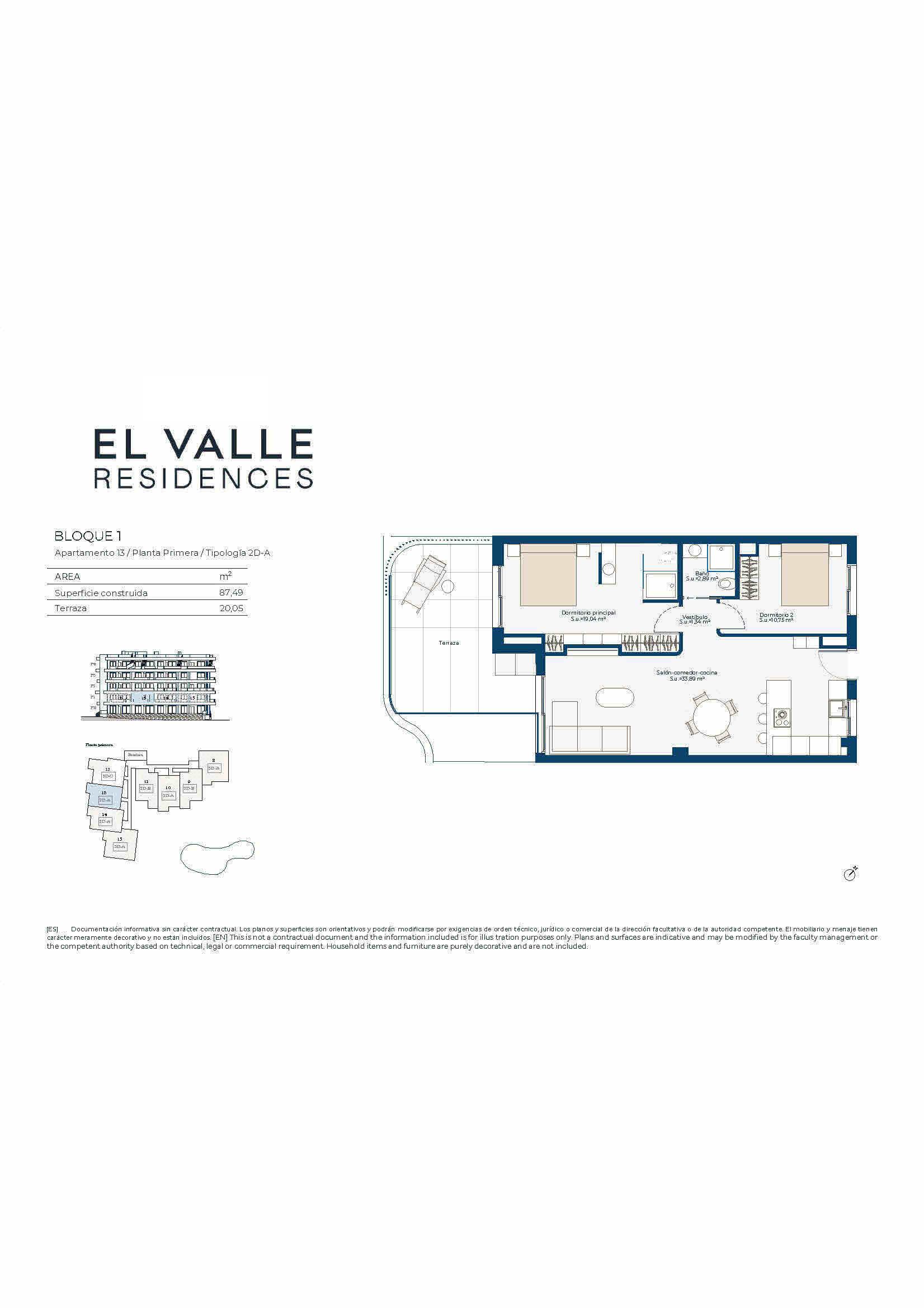 Stunning New Build Two Bedroom First Floor Apartments in El Valle Golf Resort.  Ready Summer 2027. - floor plan 1