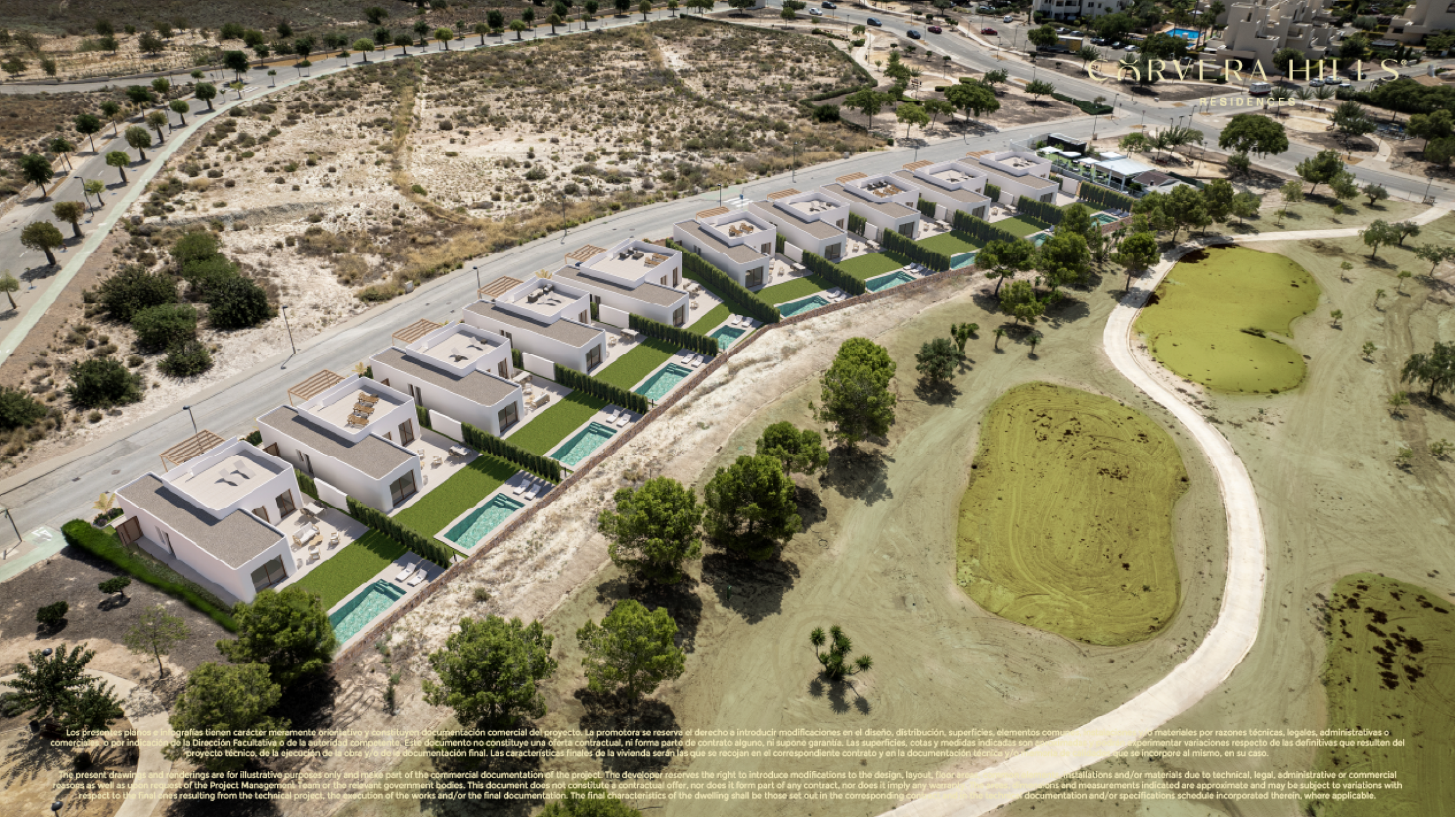 New Build Frontline Golf Detached Villas with Private Pool &amp; Solarium in Corvera Golf &amp; Country Club.  Ready June 2027