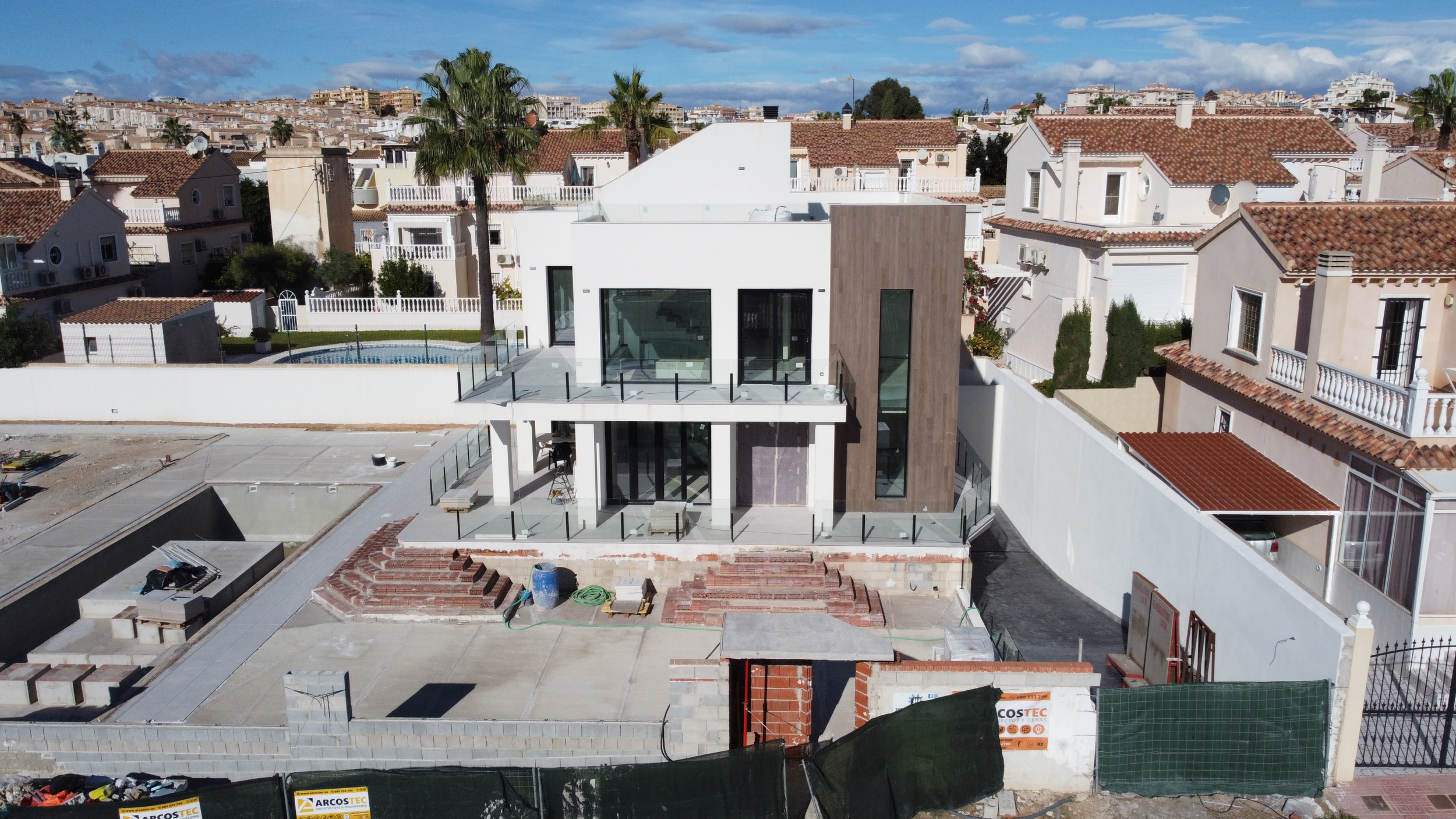 Ready Now.  Sea Views Luxury Villa with Pool, Padel Court &amp; Basement in Torrevieja