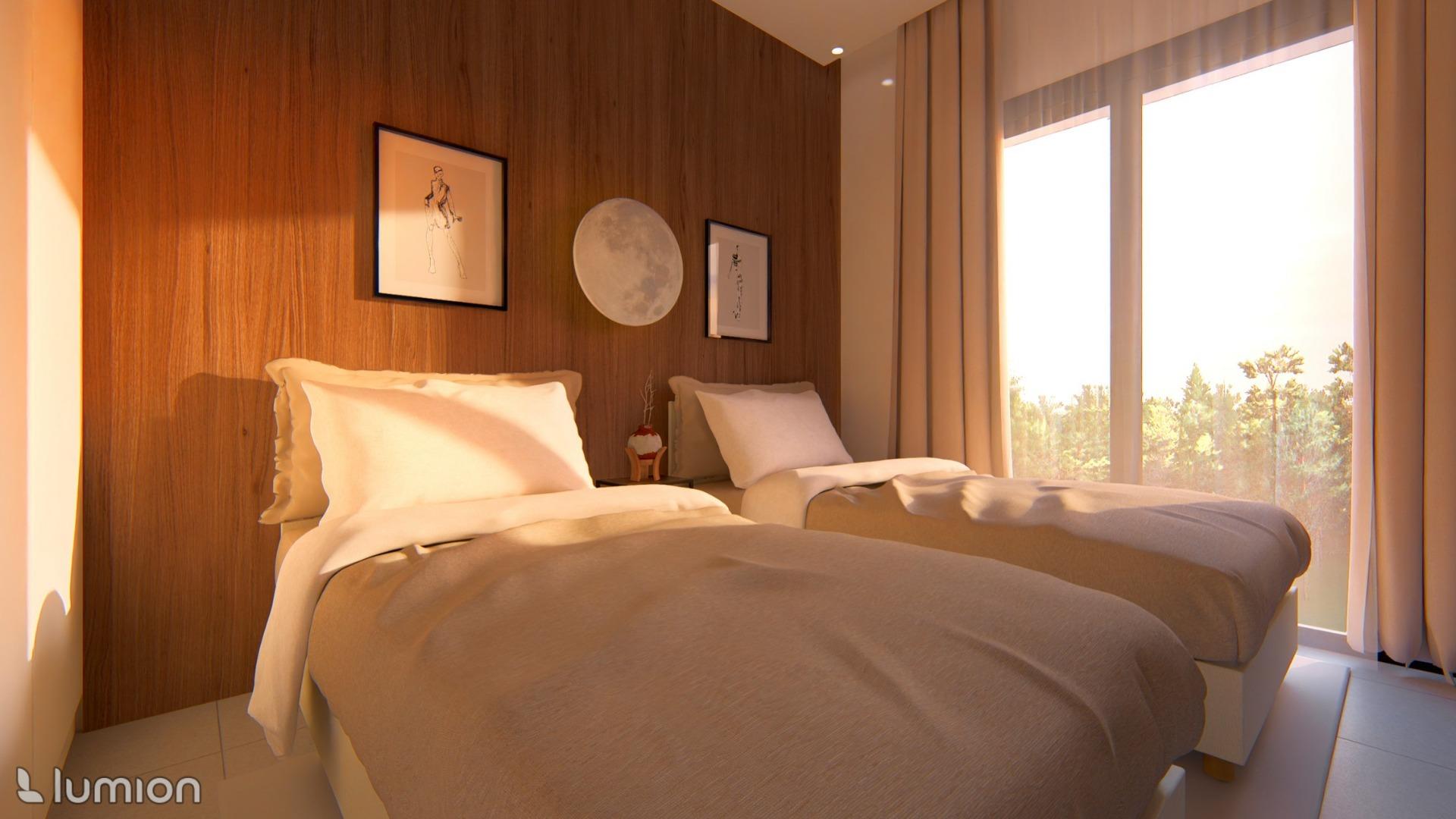 Modern semi-detached villas with private pool near the sea in santiago de la ribera