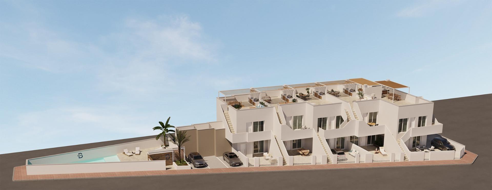 Modern apartments with comunal pool near the beach in san pedro del pinatar