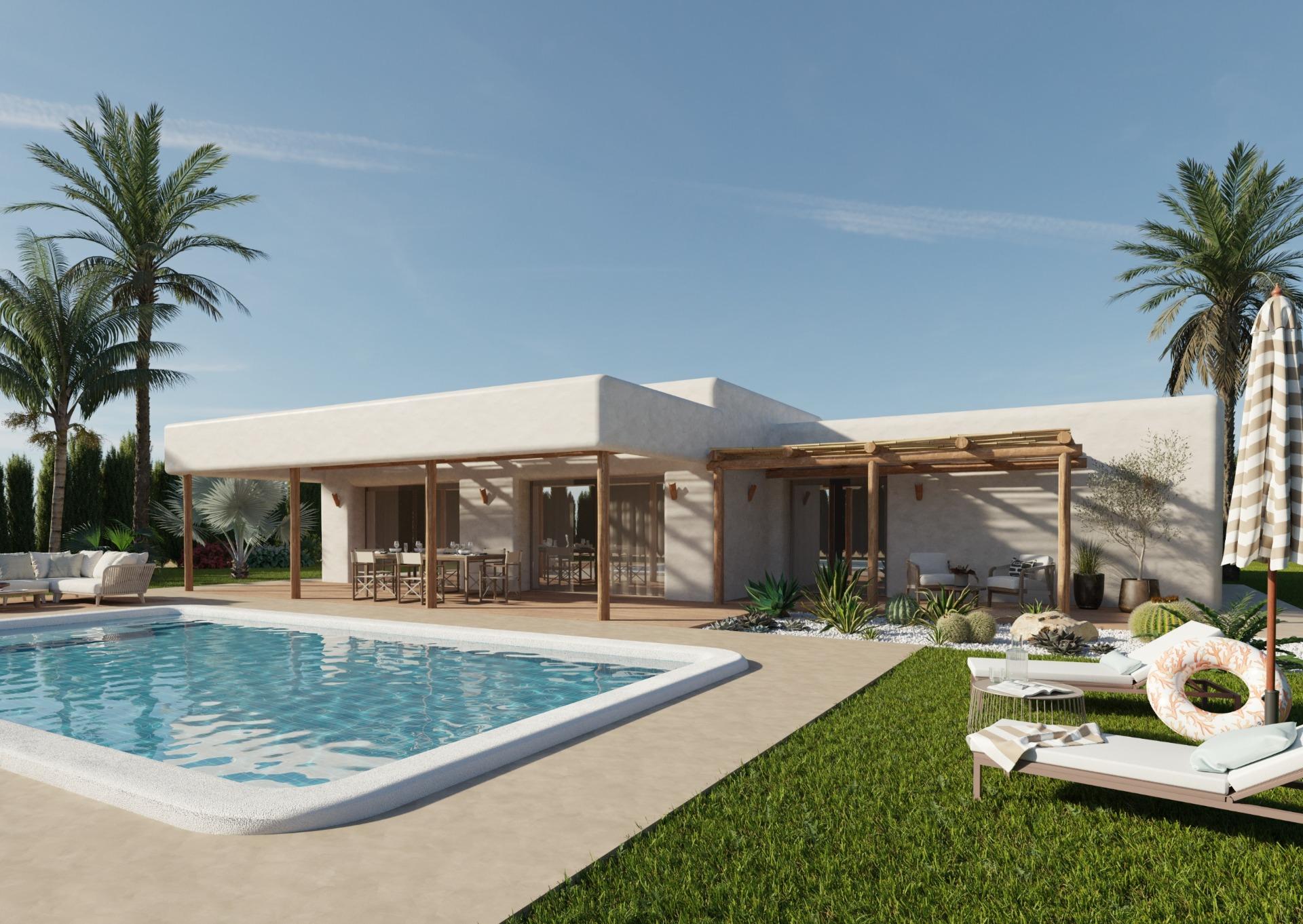 New build villas on large rustic plots in pinoso, alicante