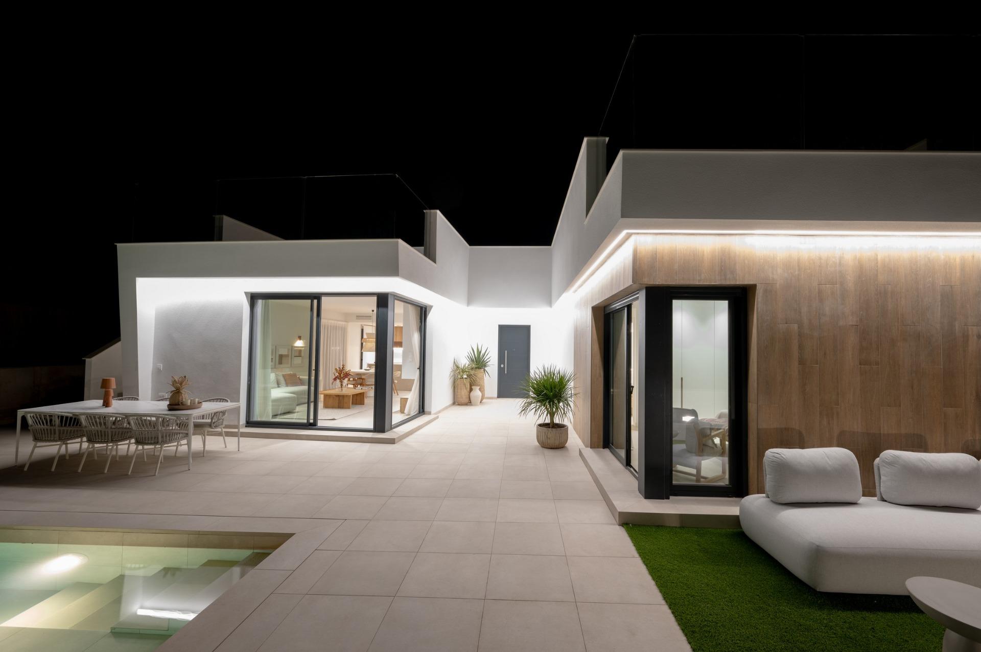 New build villas in altaona golf resort murcia with private pool and mountain views