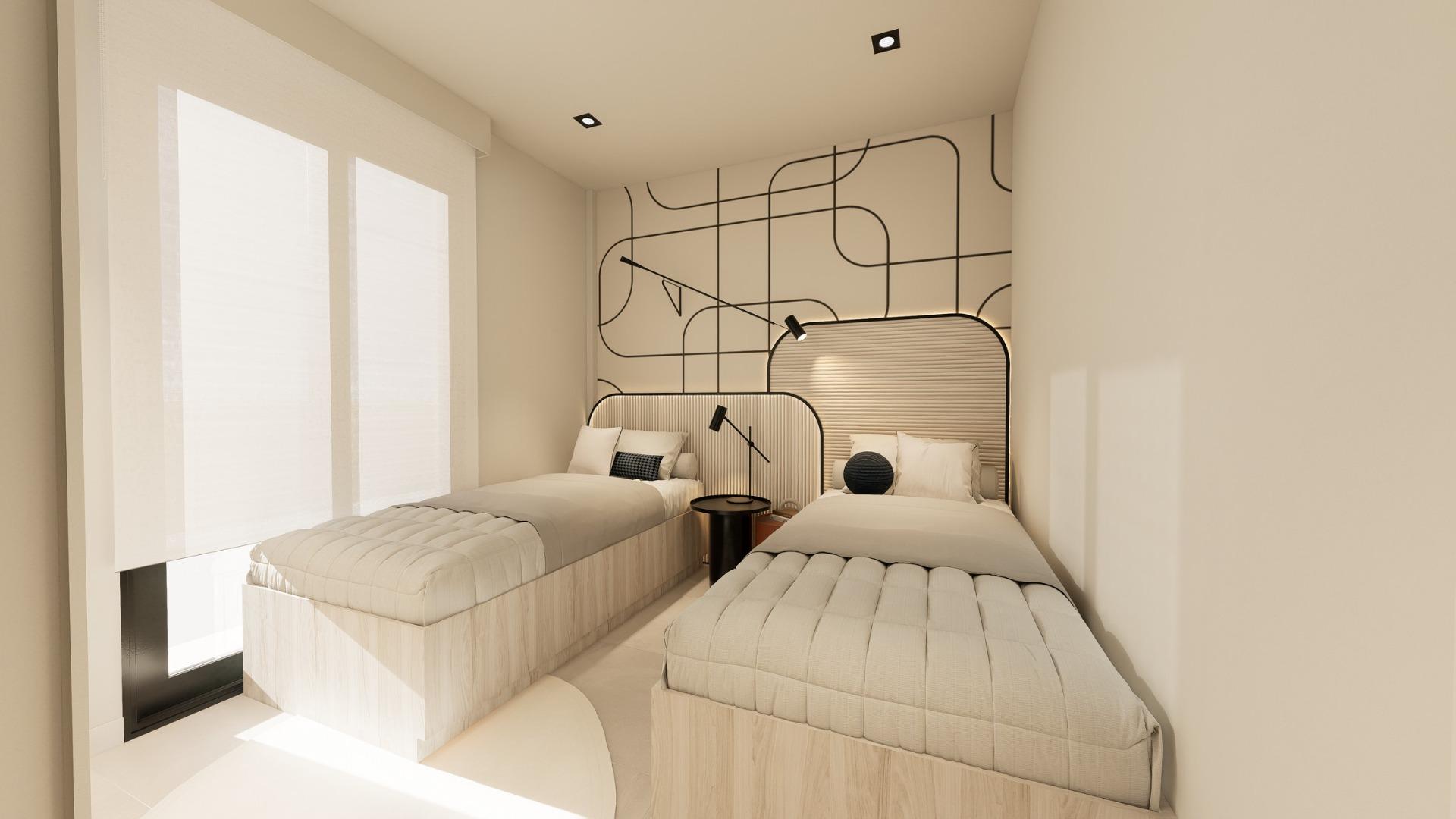 New build bungalows with garden or solarium near the beach in pilar de la horadada