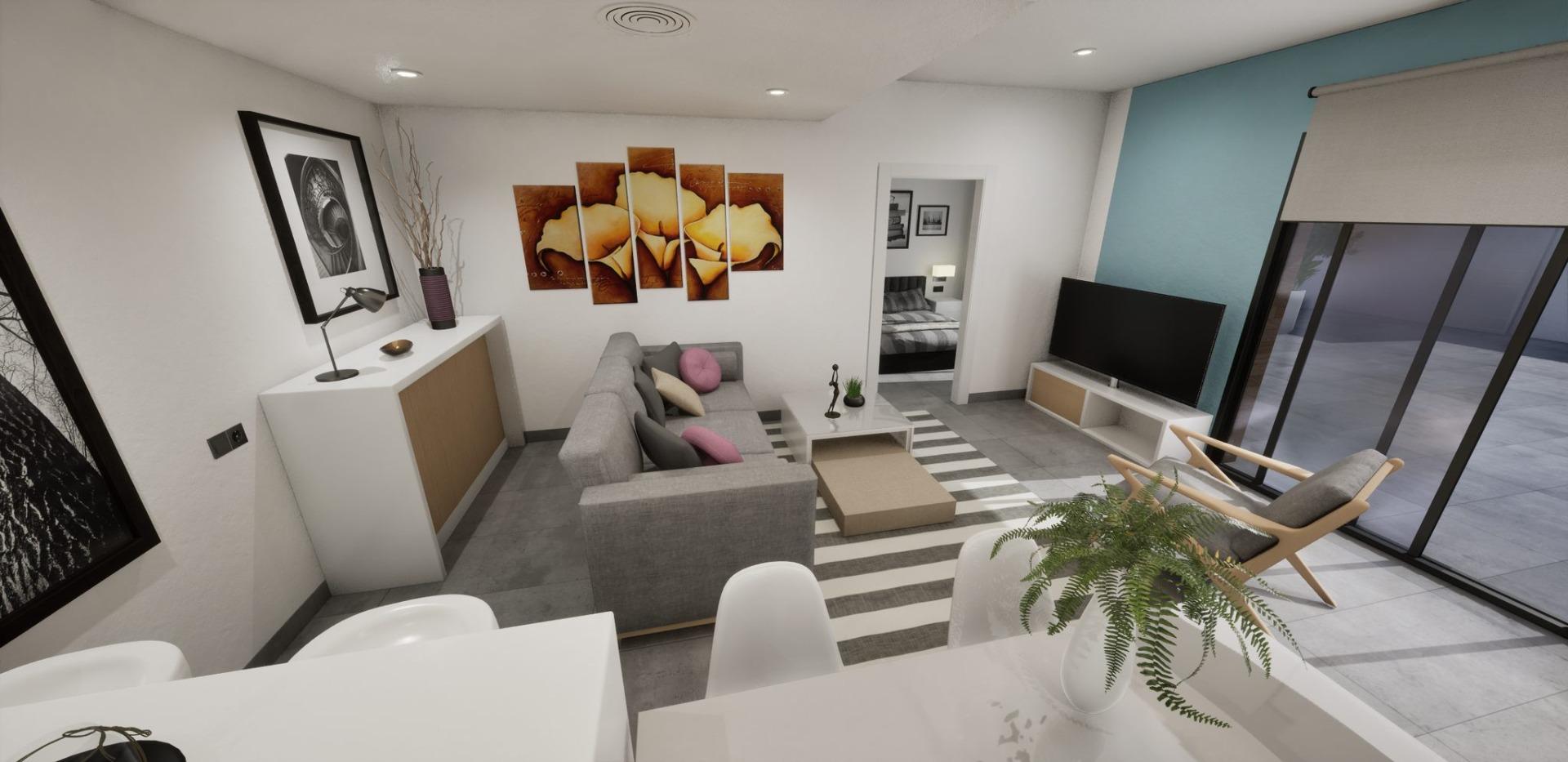 New build semidetached corner villas for sale in torre pacheco with private pool and solarium