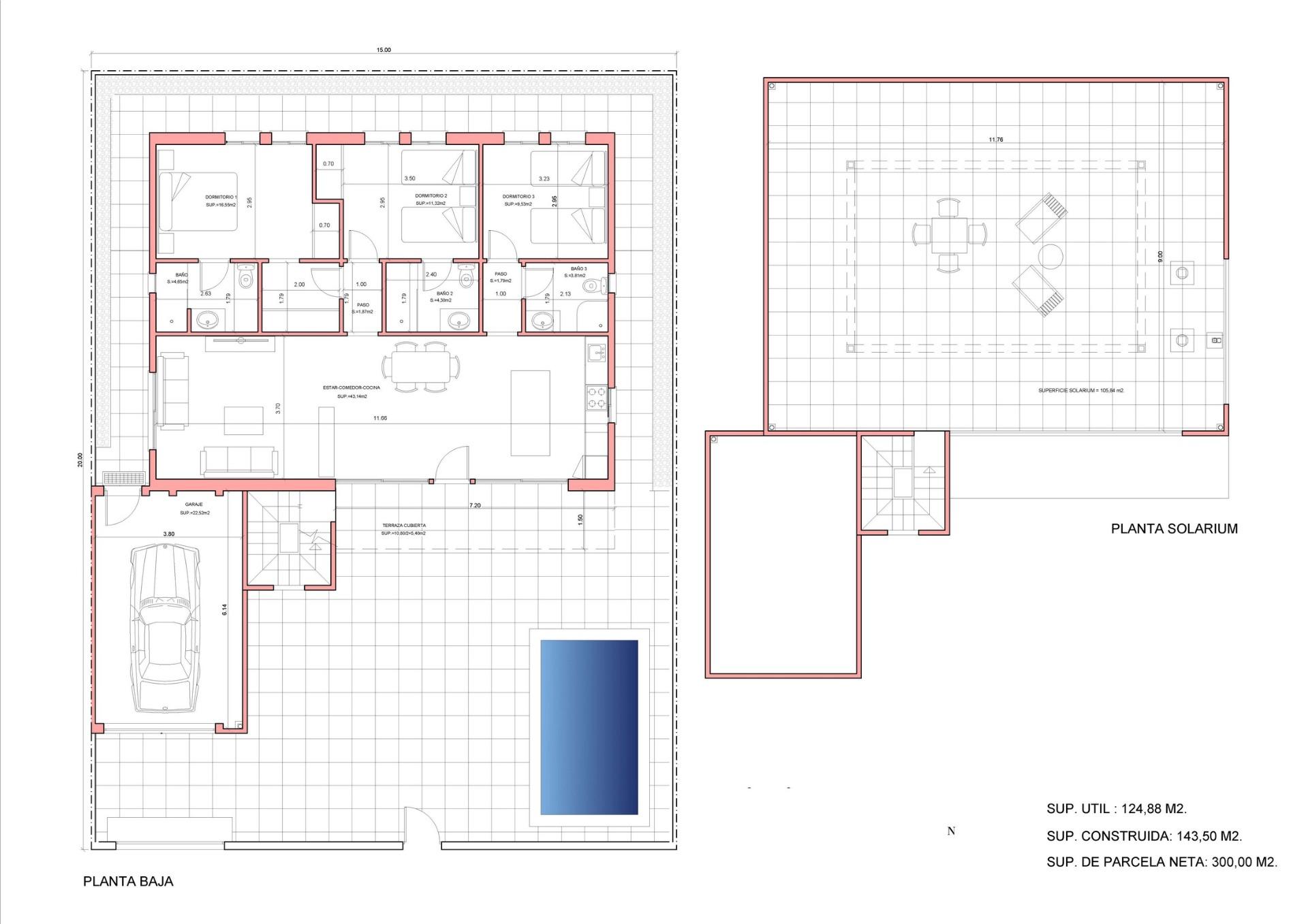 New build townhouses in fuente alamo, murcia