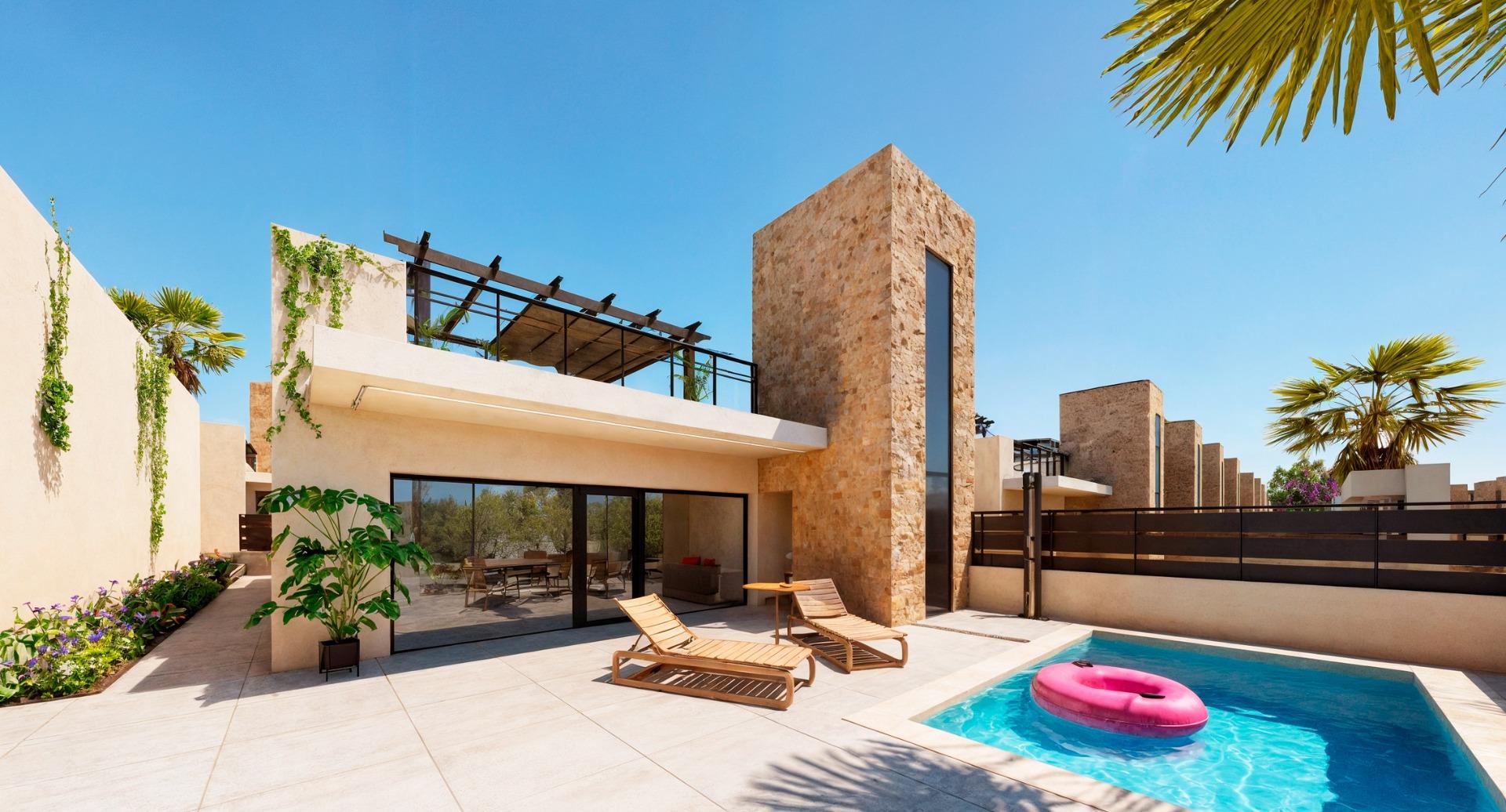 New build townhouses in fuente alamo, murcia