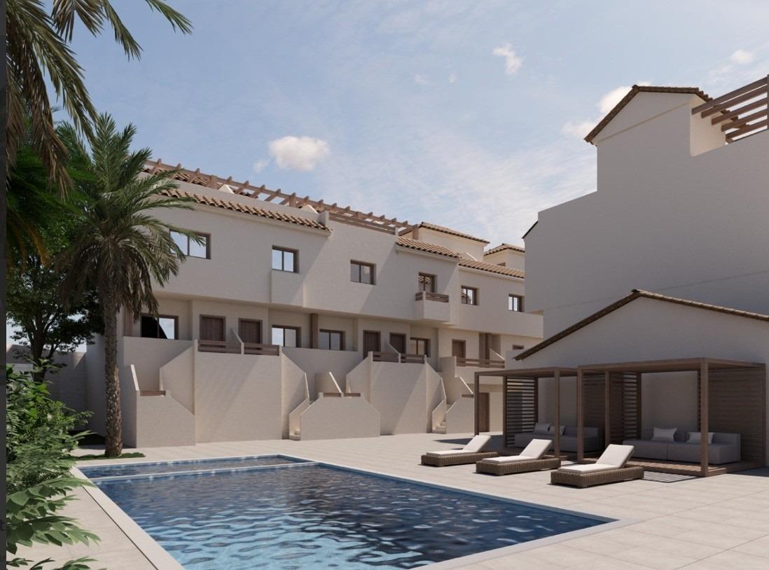 New build townhouses with sea views in portman murcia