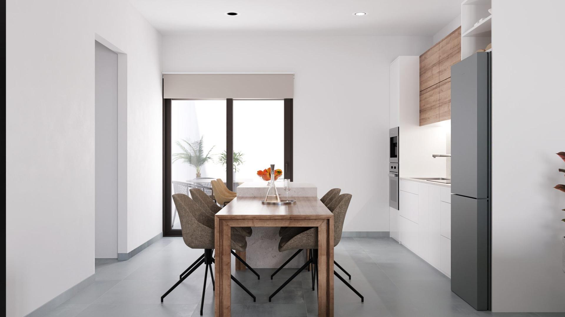 Modern, newly built semi-detached and terraced homes with private pools at el alba resort-torre pacheco
