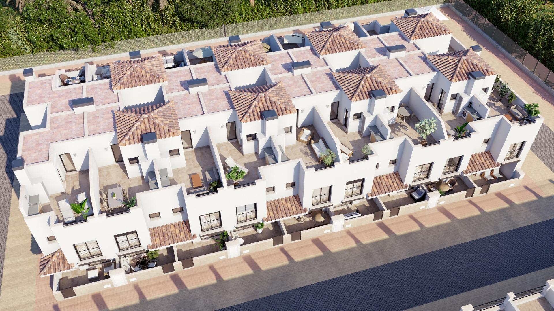 Modern townhouses near golf courses in santa rosalia-murcia
