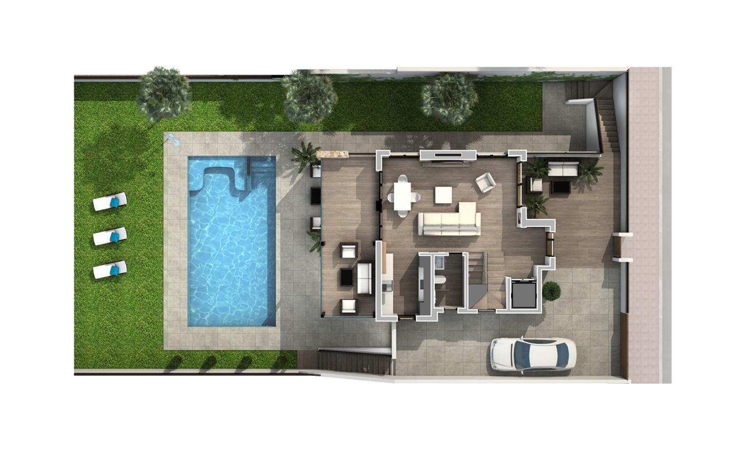 Luxury villa on the first line of the golf course