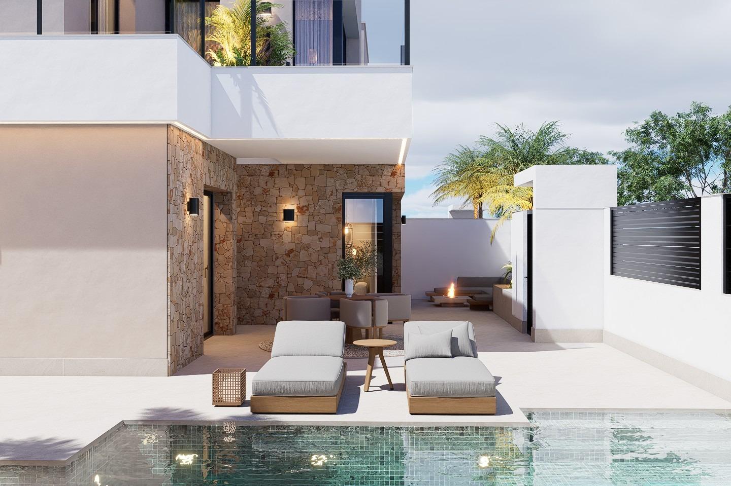 New build luxury villas for sale in san pedro del pinatar near the mar menor