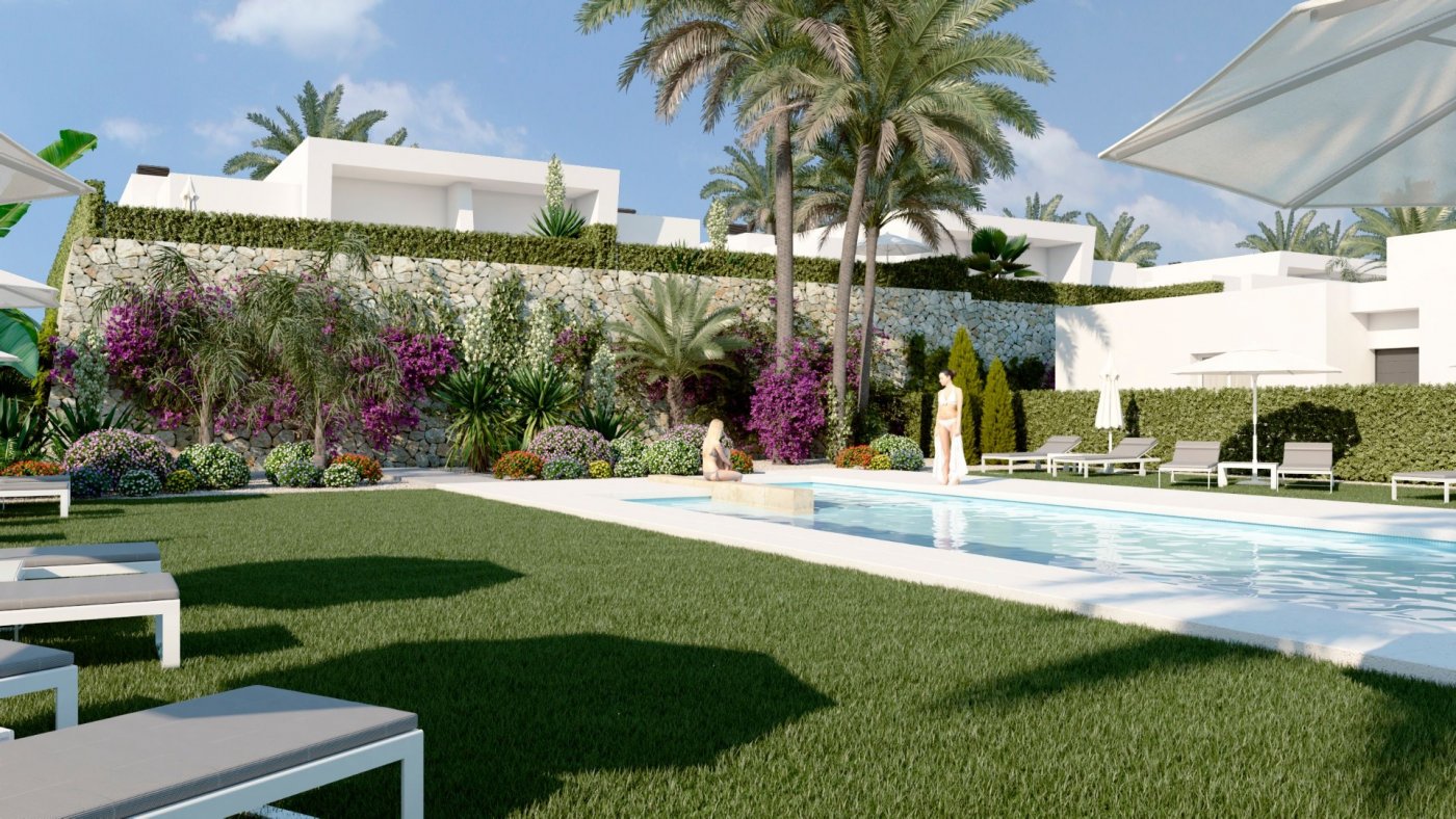 New build semi detached villas with private pool at la finca golf resort algorfa