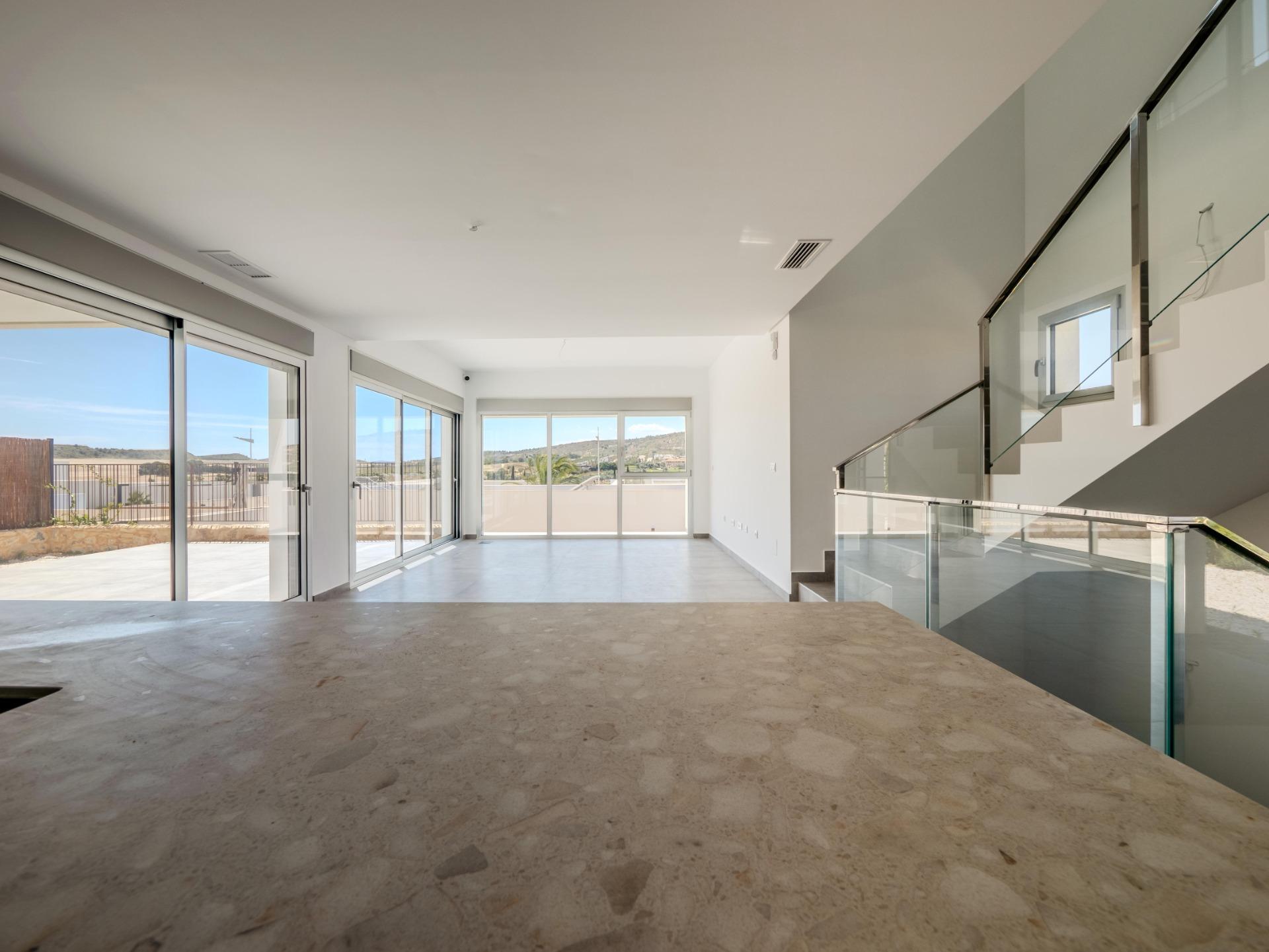 Modern design villa with golf views