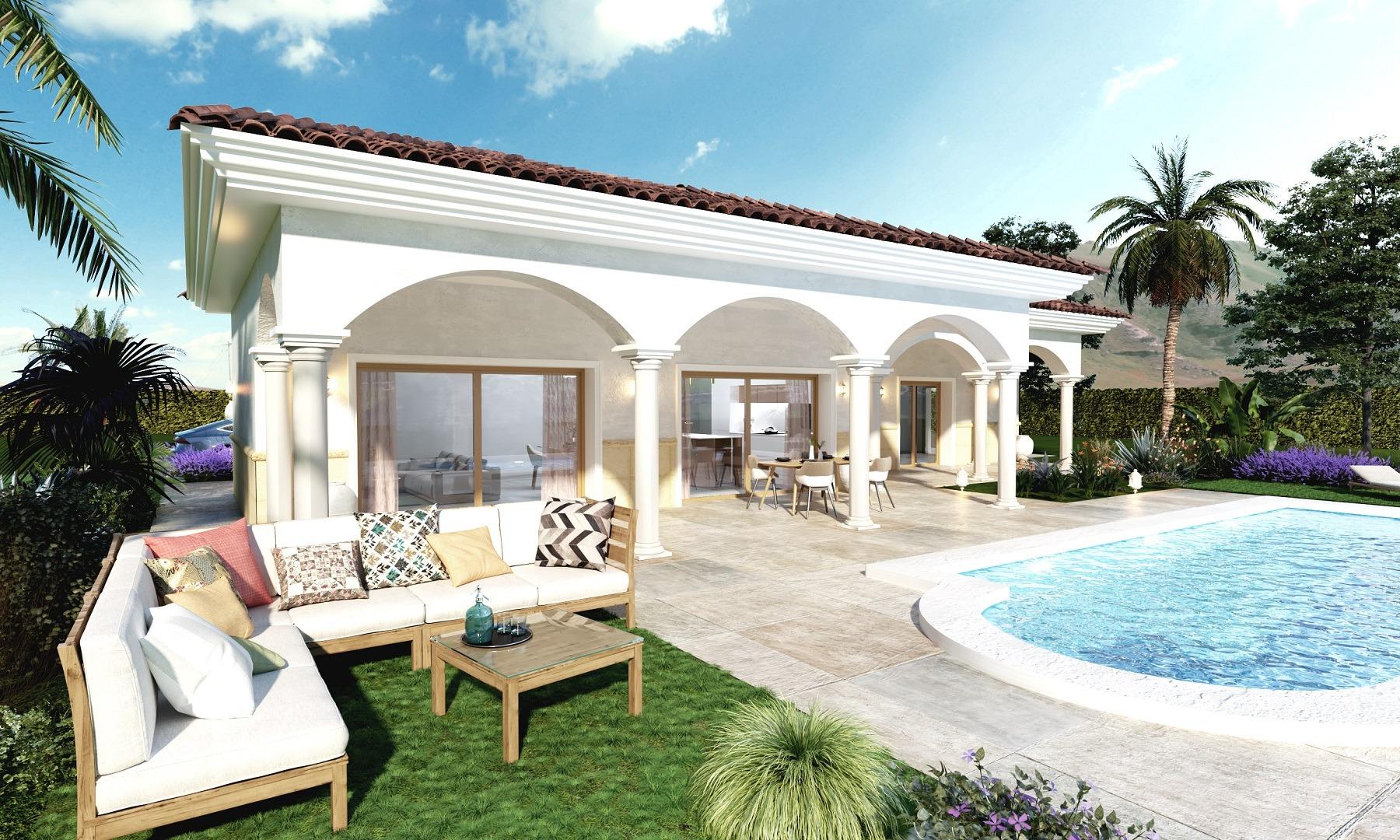 New build villas on large rustic plots in pinoso, alicante