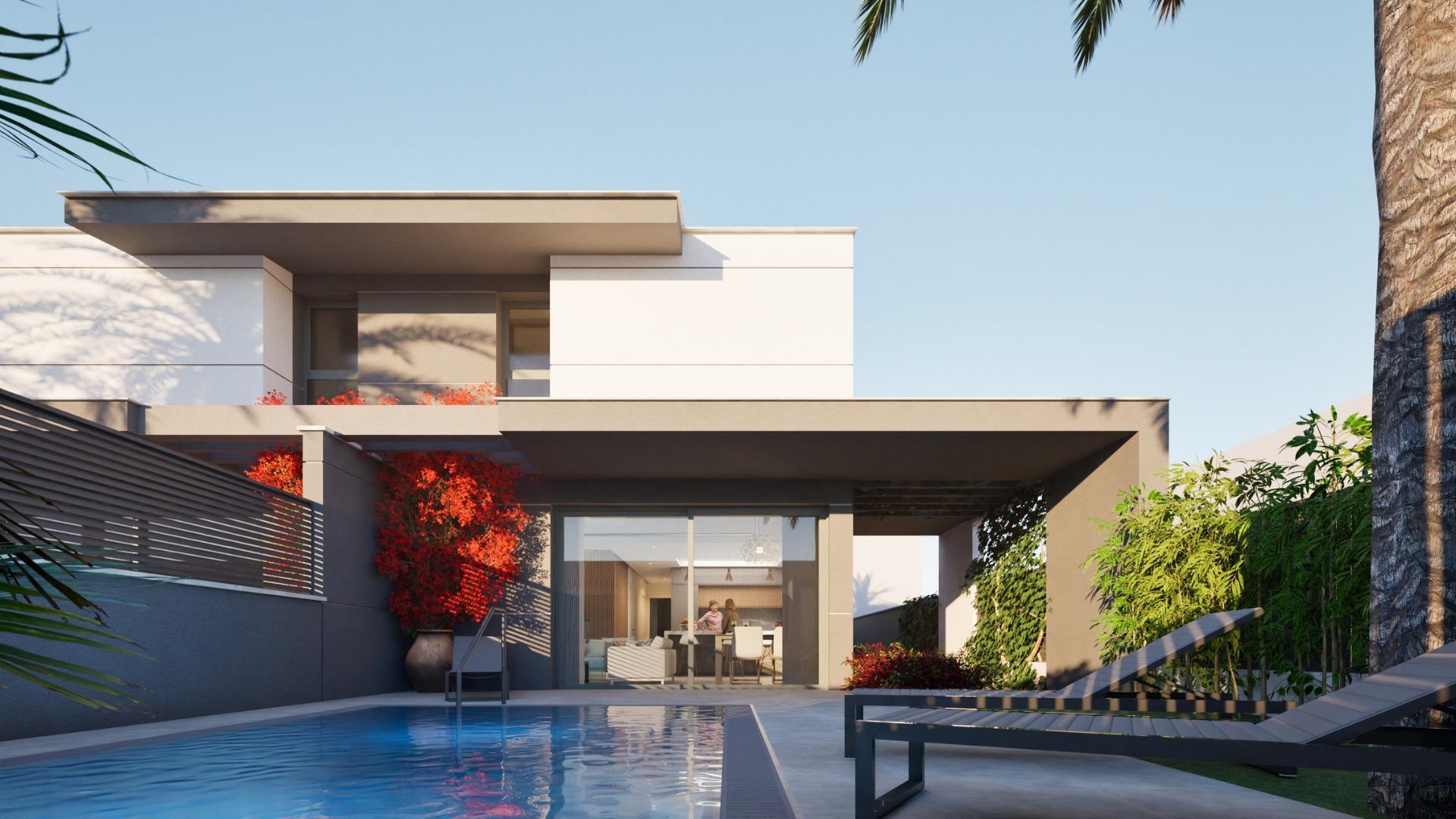 New build semi-detached villas in los nietos, la manga mar menor