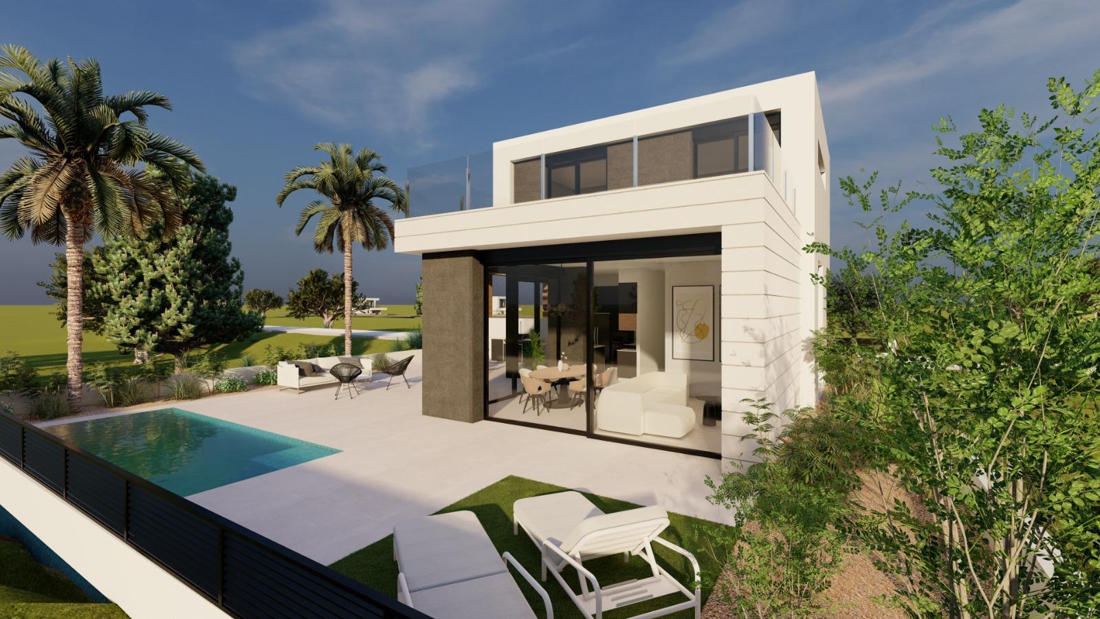 New build villas in pilar de la horadada on the golf course