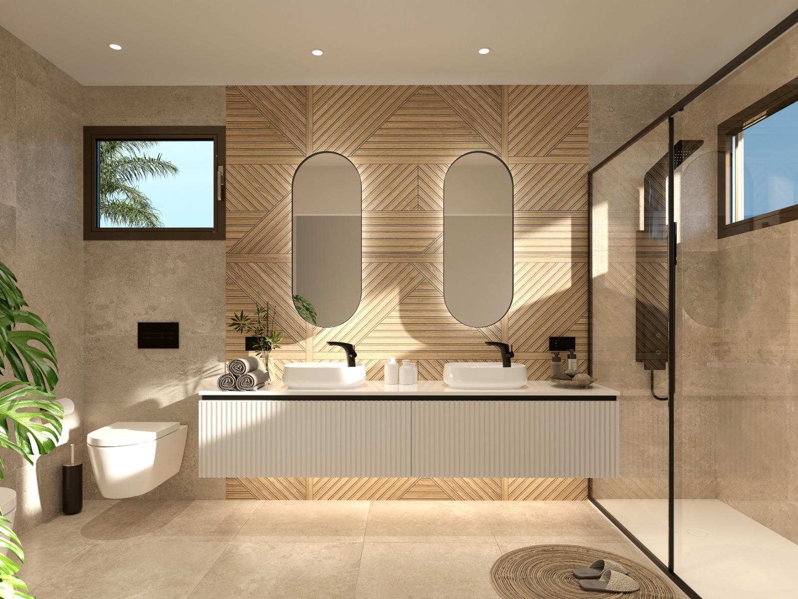 Modern semi detached villas with private pool in las filipinas-orihuela costa