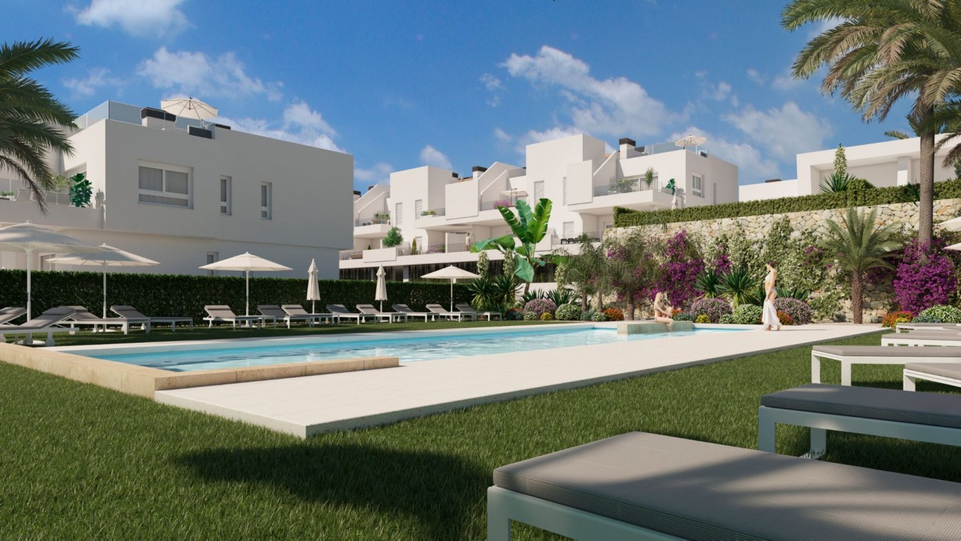 New build semi detached villas with private pool at la finca golf resort algorfa